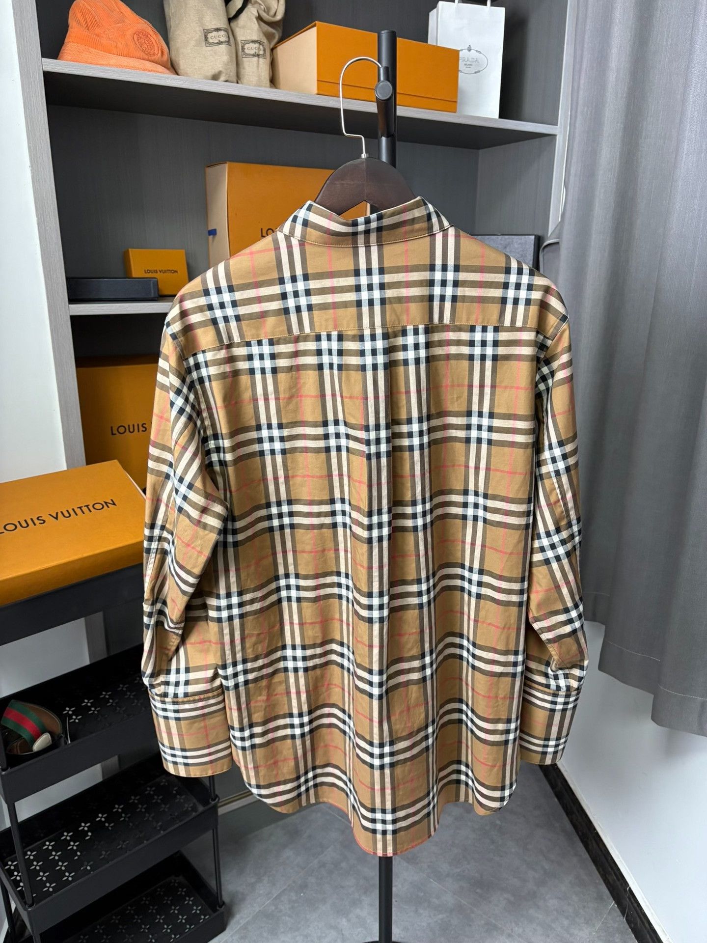 Burberry Burberry Plaid Beige Shirt 5 Men Size US XS / EU 42 / 0 - 5 Thumbnail