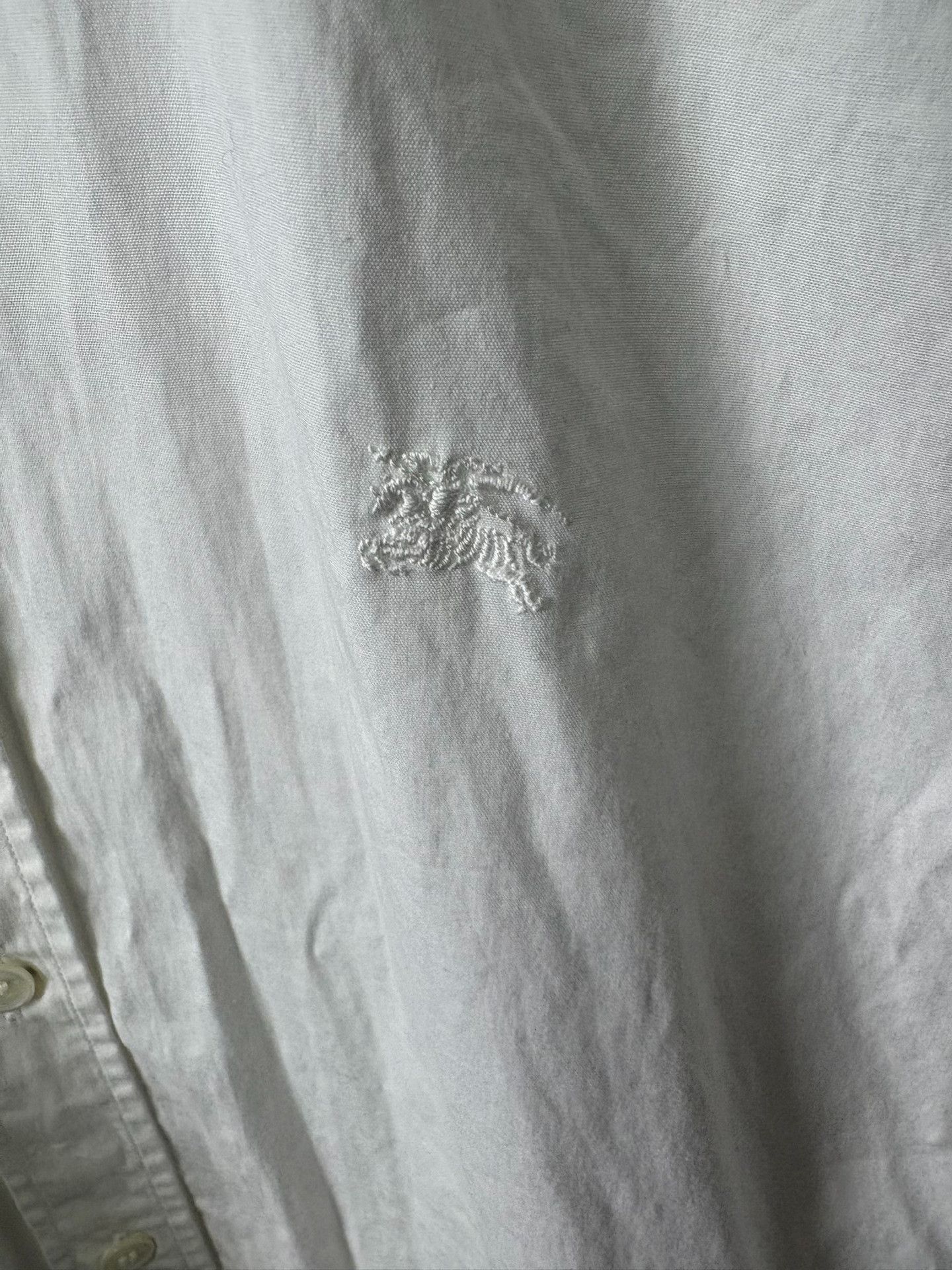 Burberry Burberry Embroidered White Shirt S Men Size US S / EU 44-46 / 1 - 2 Thumbnail