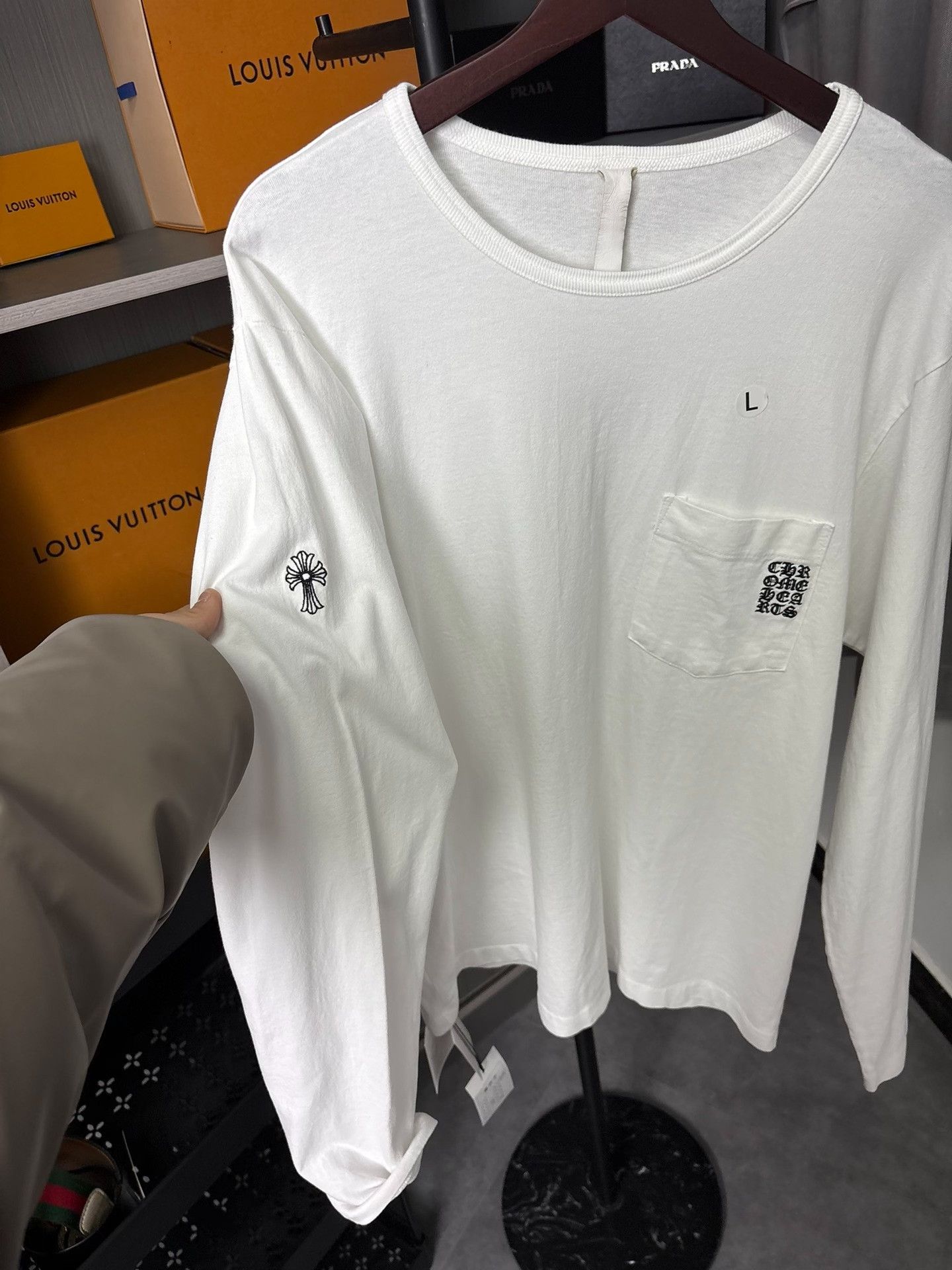 Chrome Hearts Chrome Hearts Embroidered White T-Shirt L Men Size US L / EU 52-54 / 3 - 7 Thumbnail