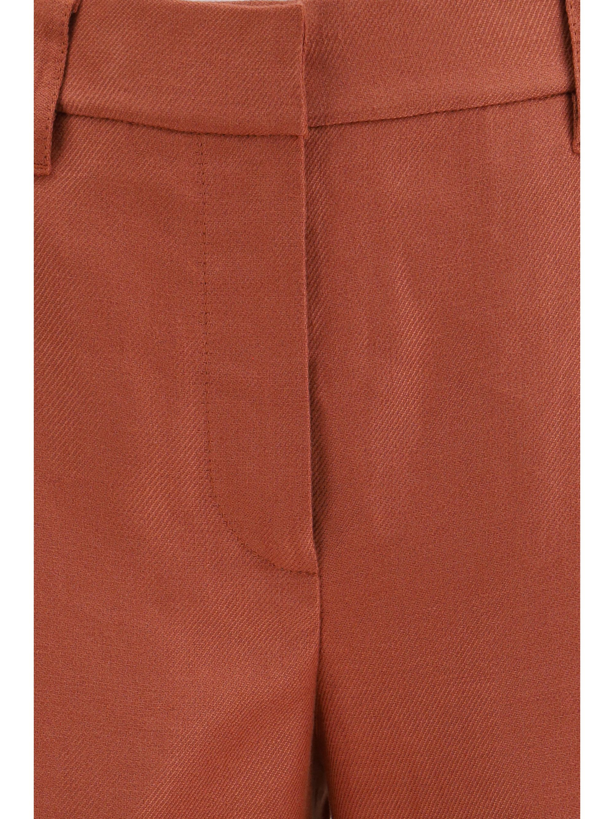 Brunello Cucinelli Wide-Leg Pants in linen with elastic waistband and belt loops Size 30" / US 8 / IT 44 - 3 Thumbnail