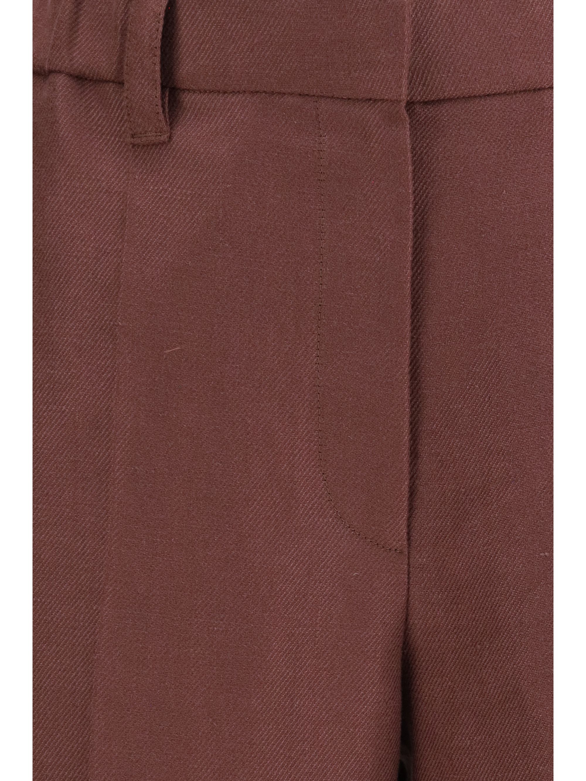 Brunello Cucinelli Wide-Leg Pants in linen with elastic waistband and belt loops Size 28" / US 6 / IT 42 - 3 Thumbnail