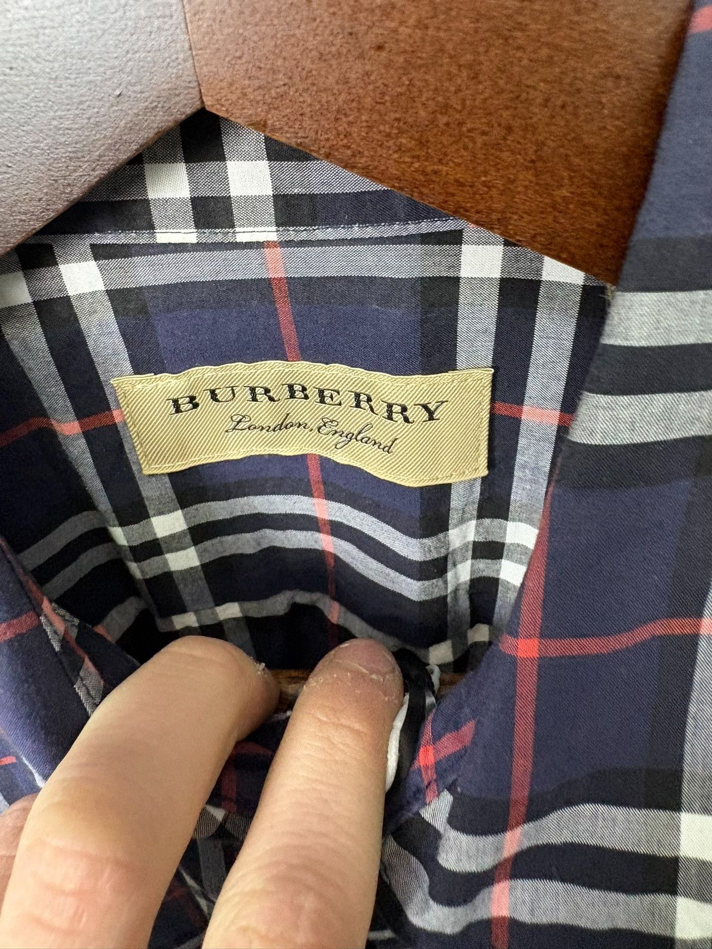 Burberry Burberry Plaid Blue Shirt XS Men Size US XS / EU 42 / 0 - 3 Thumbnail