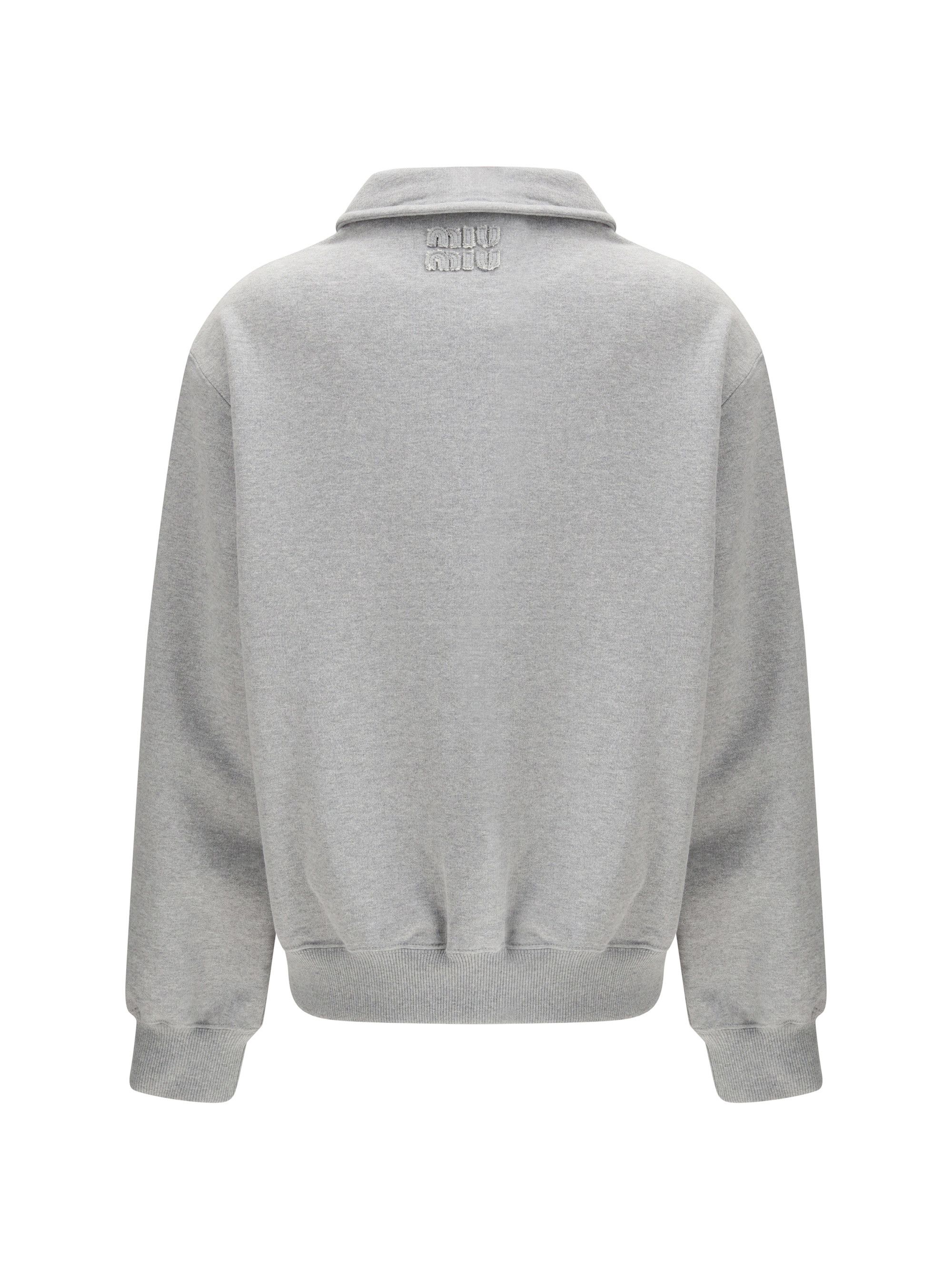 Miu Miu Sweatshirt with oblique zip closure Size S / US 4 / IT 40 - 2 Thumbnail