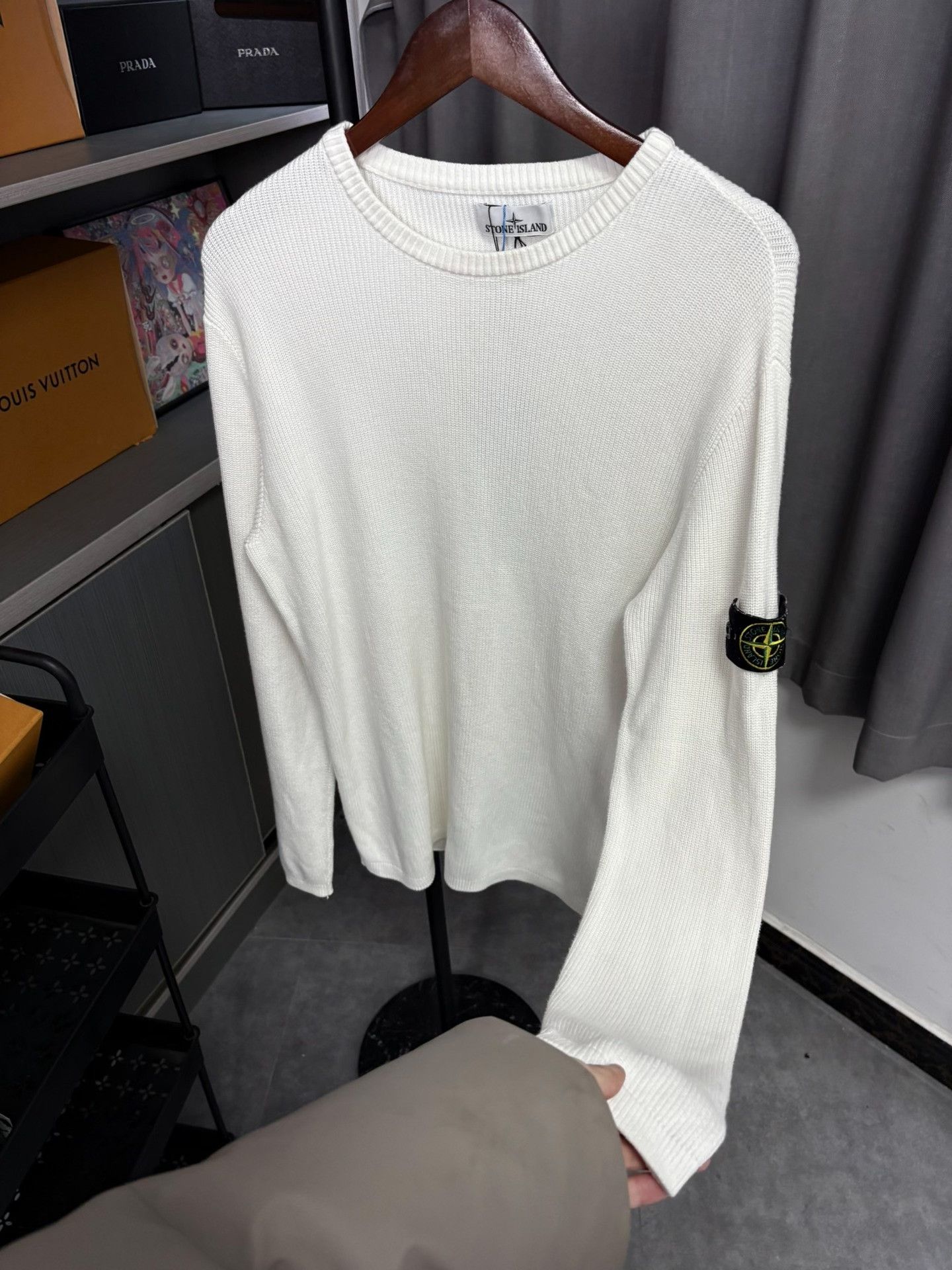 Stone Island Stone Island White Sweater L Men Size US L / EU 52-54 / 3 - 5 Thumbnail