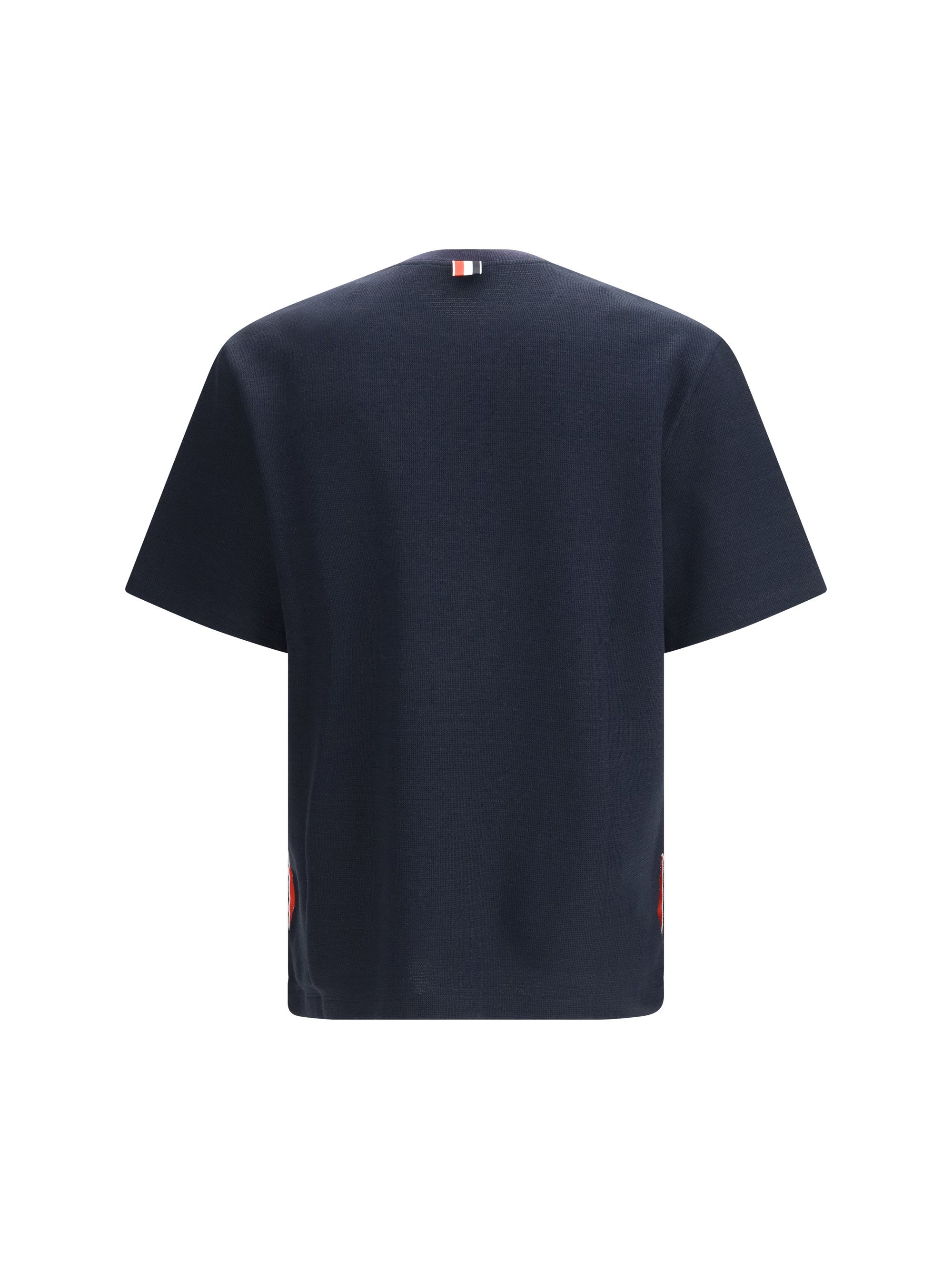 Thom Browne Short-sleeve cotton-linen T-shirt Size US L / EU 52-54 / 3 - 2 Thumbnail