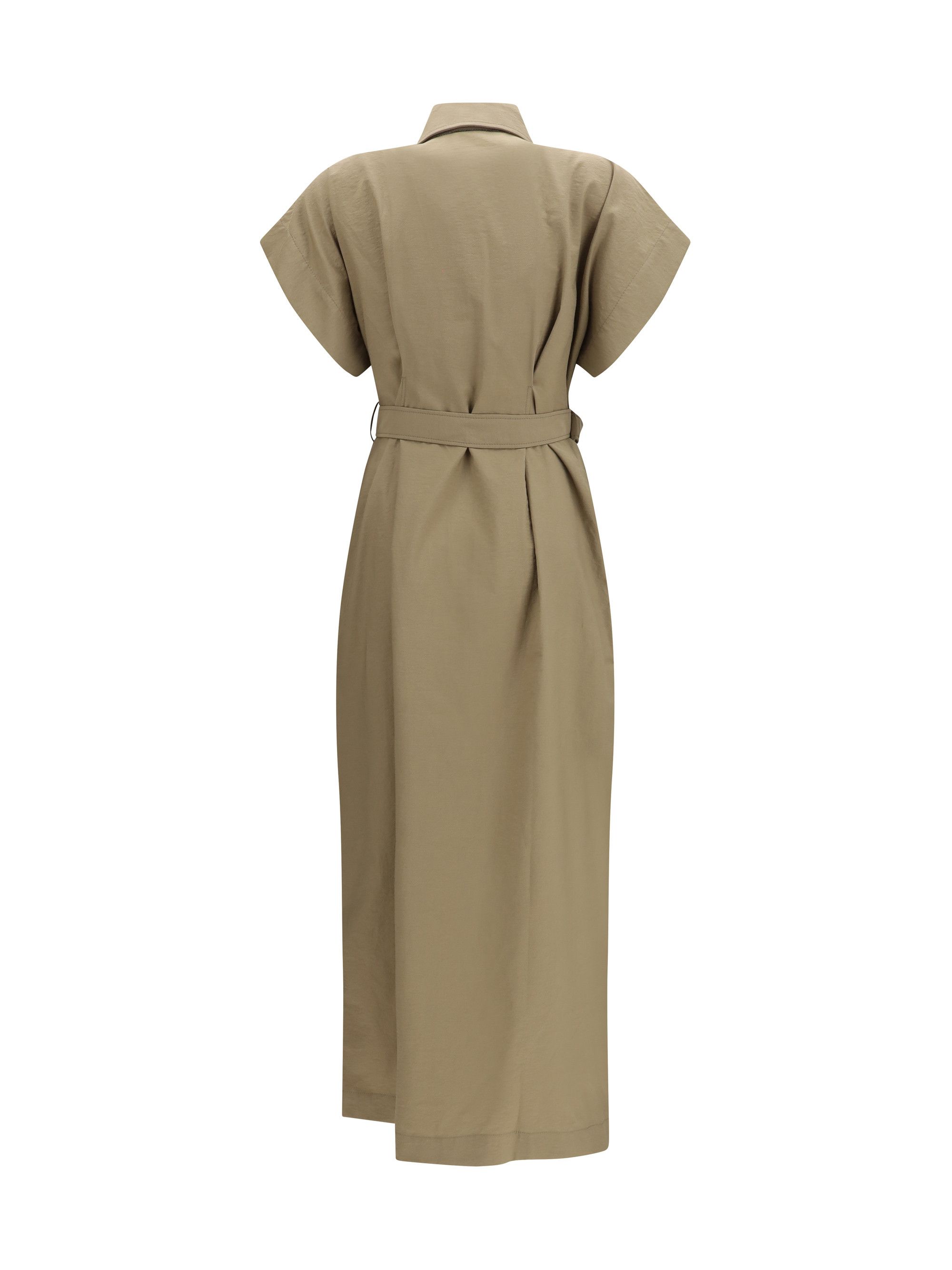Brunello Cucinelli Pocket belted midi Dress Size S / US 4 / IT 40 - 2 Thumbnail