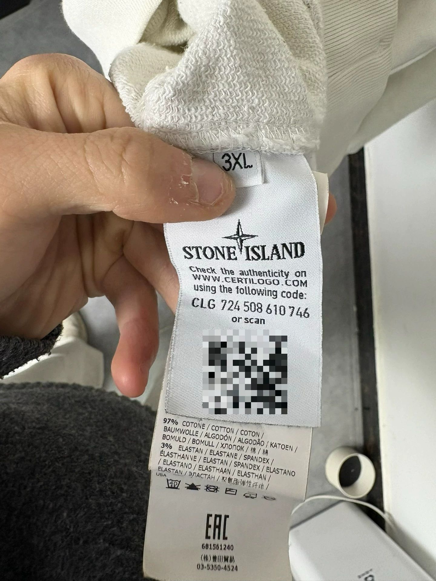 Stone Island Stone Island White Hoodie XXXL Men Size US XXL / EU 58 / 5 - 5 Thumbnail