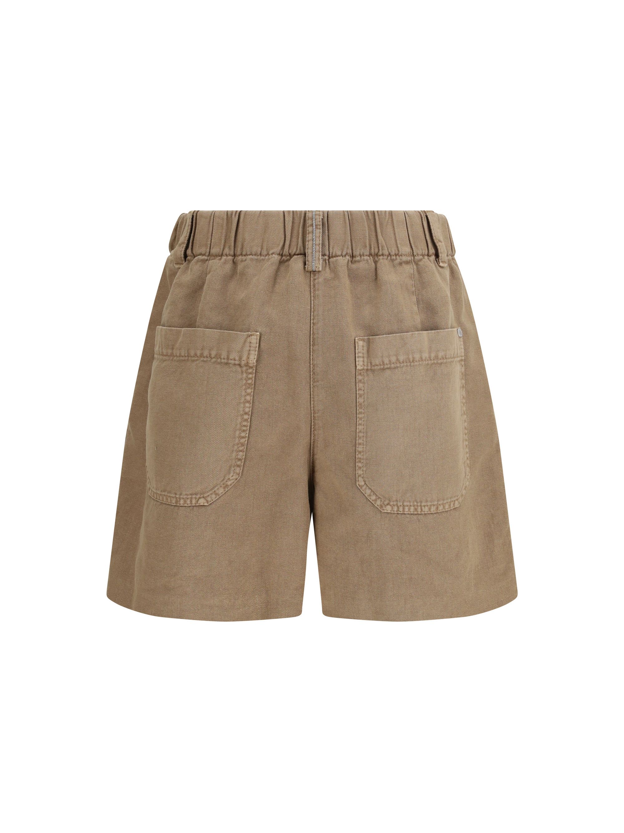 Brunello Cucinelli Linen Shorts Size 28" / US 6 / IT 42 - 2 Thumbnail