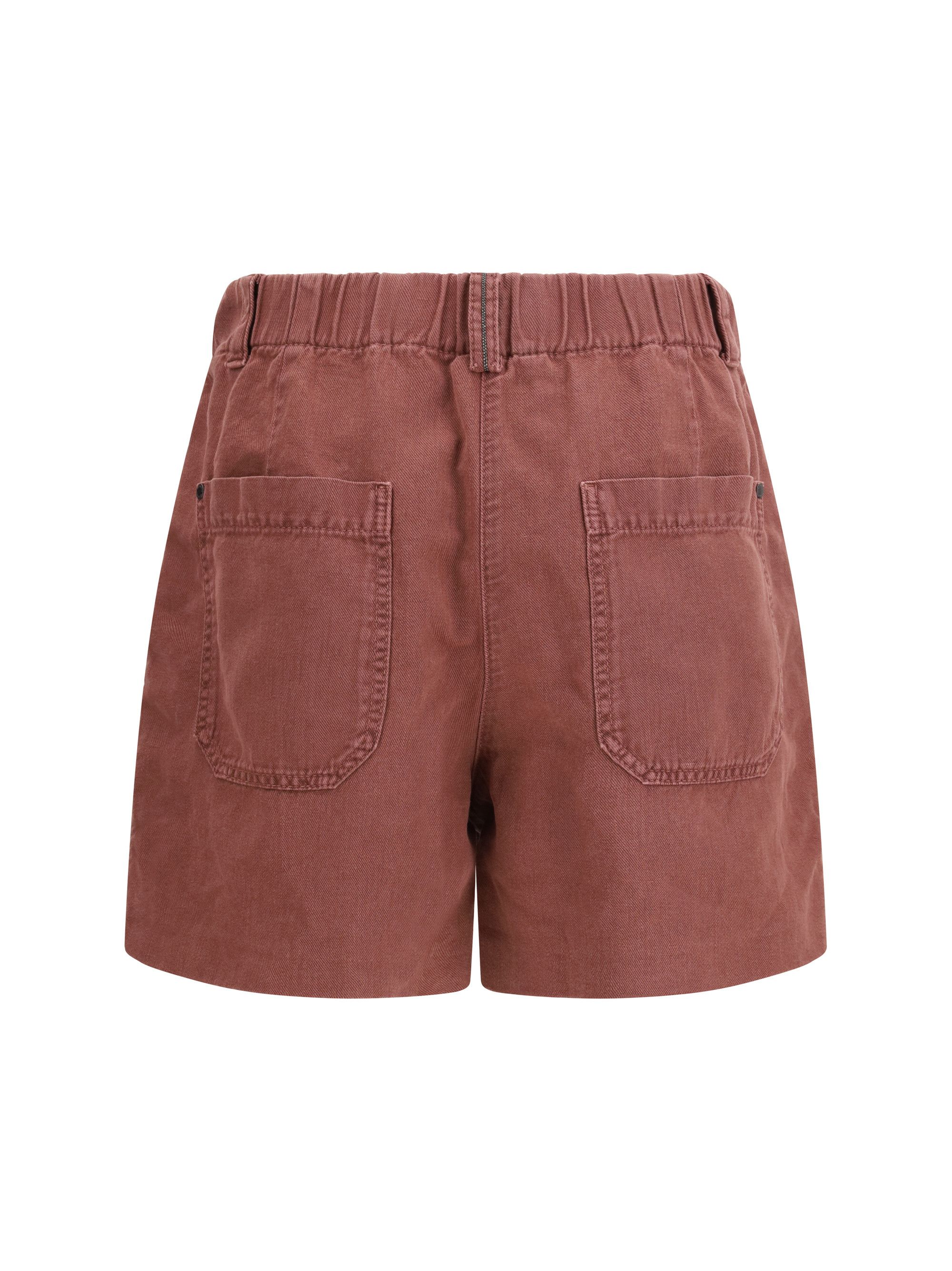 Brunello Cucinelli Linen Shorts Size 28" / US 6 / IT 42 - 2 Thumbnail