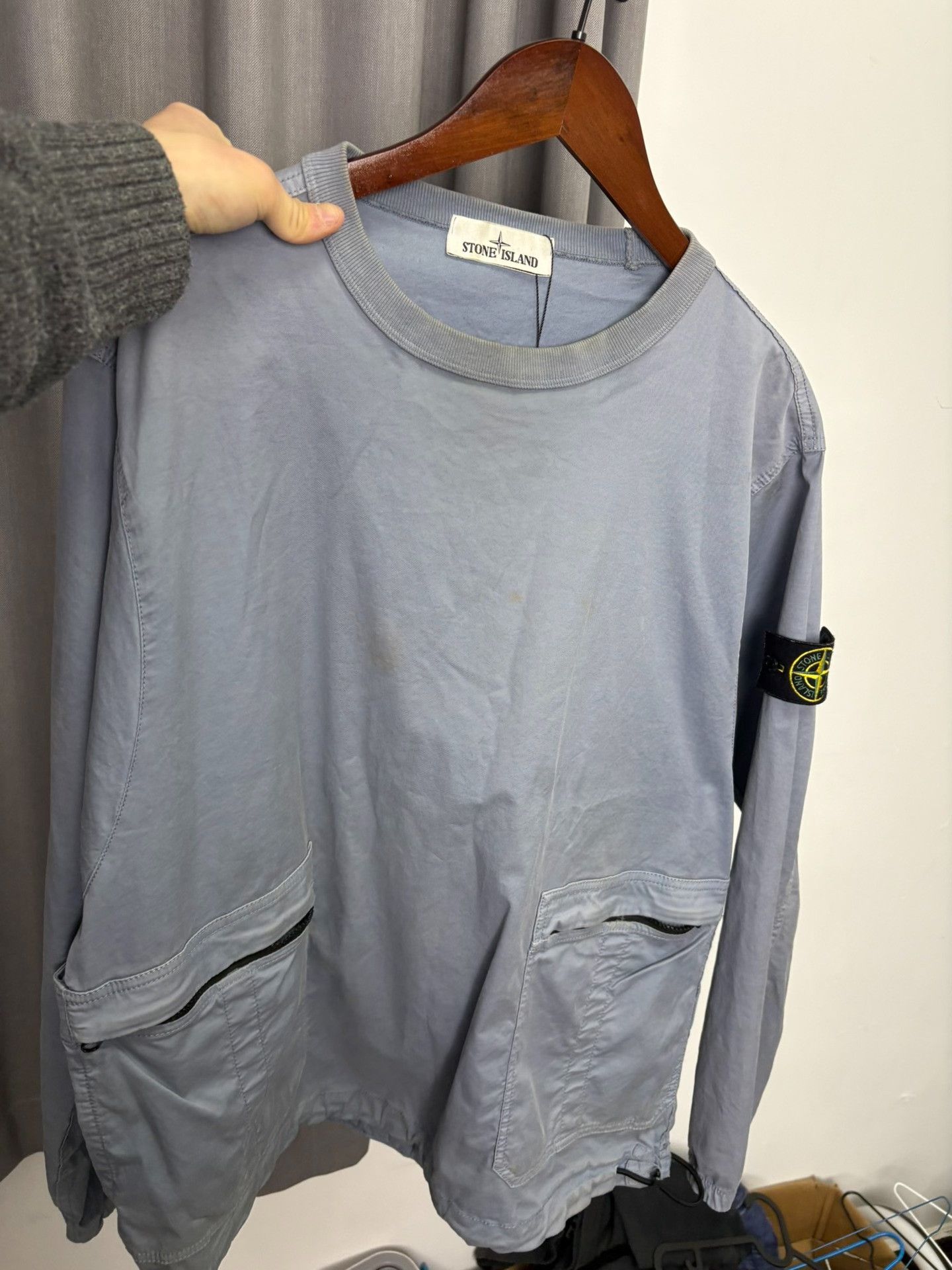 Stone Island Stone Island Cargo Gray Hoodie M Men Size US M / EU 48-50 / 2 - 7 Thumbnail