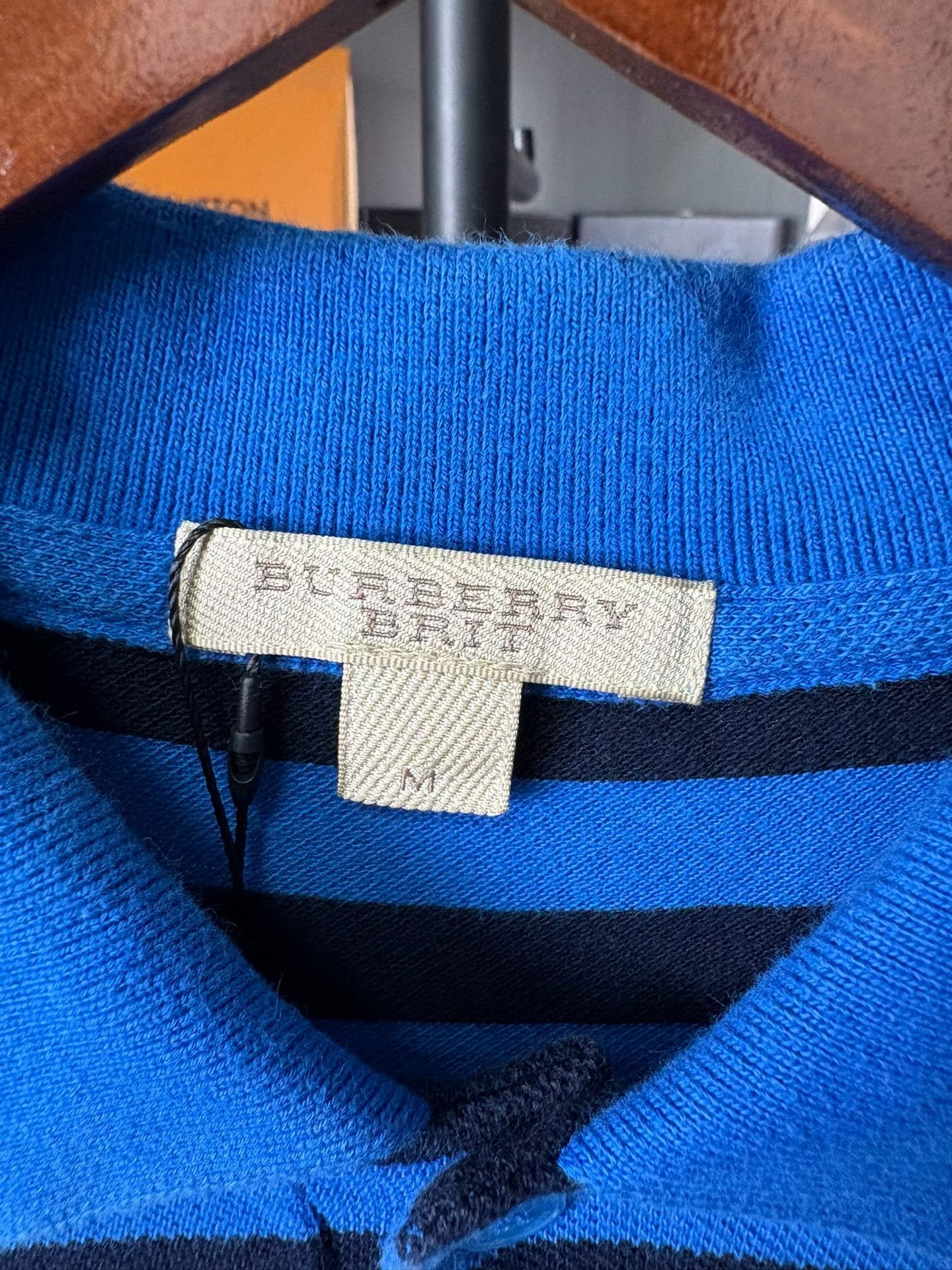 Burberry Burberry Striped Blue Polo M Men Size US M / EU 48-50 / 2 - 3 Thumbnail