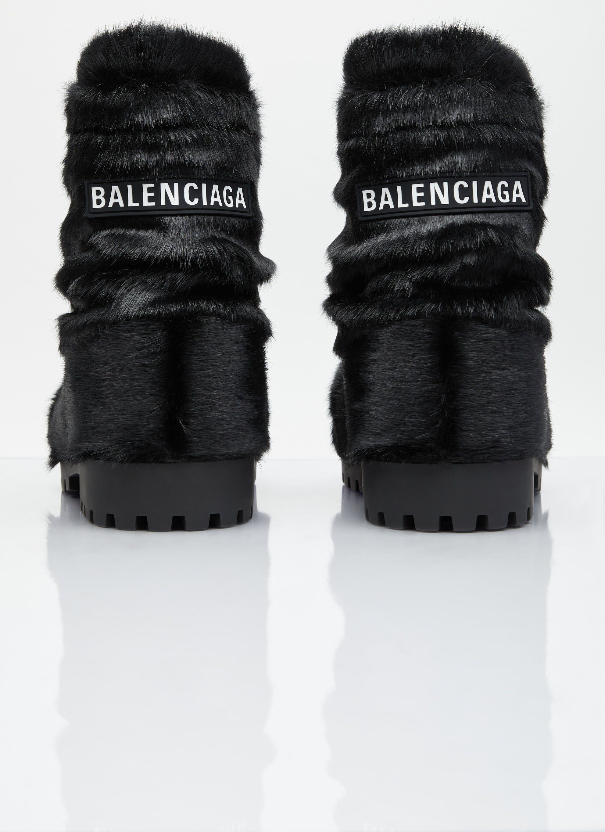 Balenciaga Black Alaska Fake Mink Fur Low Boots Size US 9 / EU 42 - 4 Thumbnail