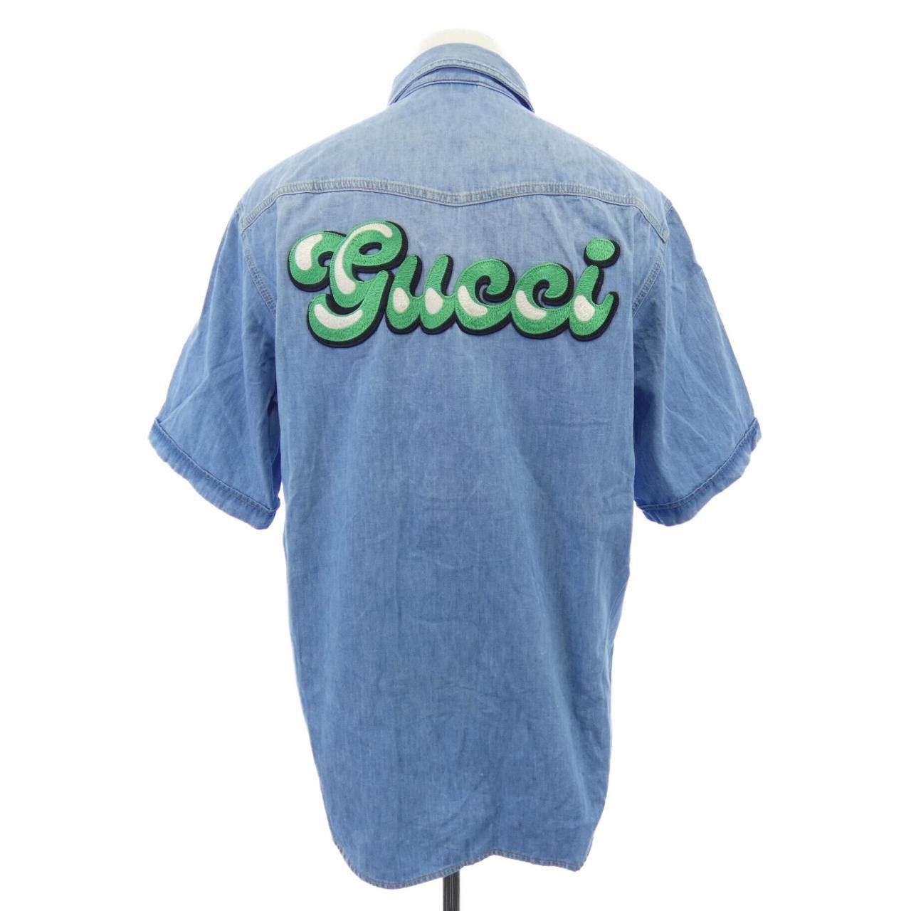 Gucci Gucci Gucci Short Sleeve Shirt Textile Tops 729938XDCC2 DUTY FREE for USA Size ONE SIZE - 2 Thumbnail