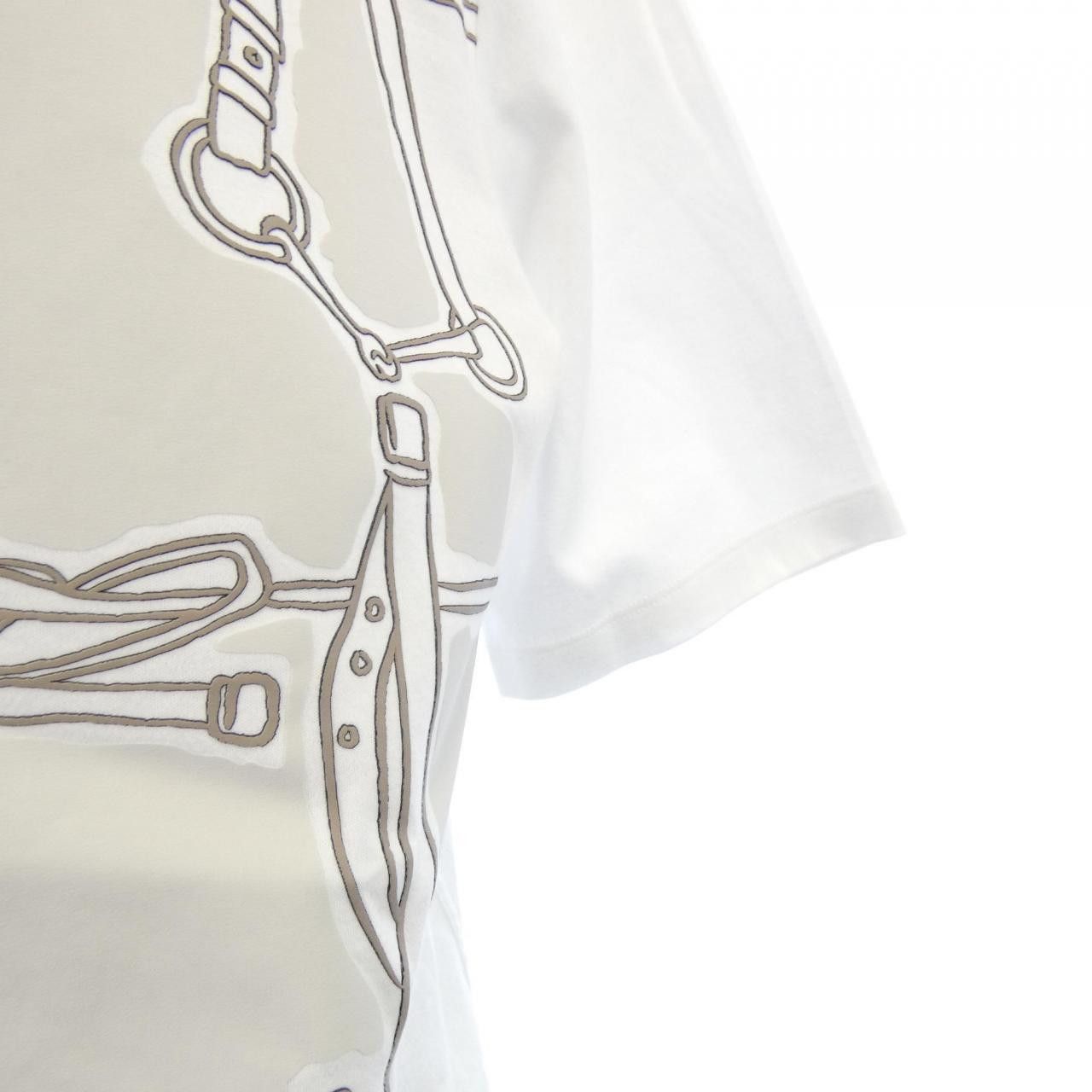 Hermes Hermes Hermes Harnais En Gouache 3D Cotton T shirt Textile T-Shirts DUTY FREE for USA Size ONE SIZE - 6 Thumbnail