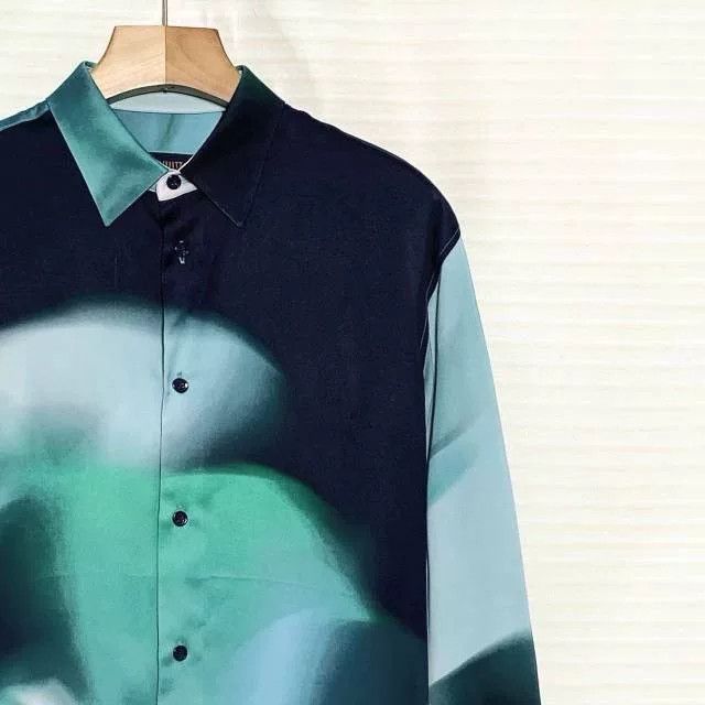 Louis Vuitton Louis Vuitton FW23 Logo Colorblock Point Collar Shirt Size US M / EU 48-50 / 2 - 3 Thumbnail