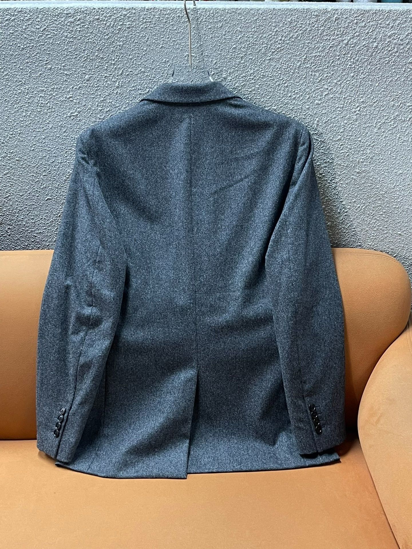Hermes Hermès Gray Wool Men's Suit Jacket Size US M / EU 48-50 / 2 - 2 Thumbnail