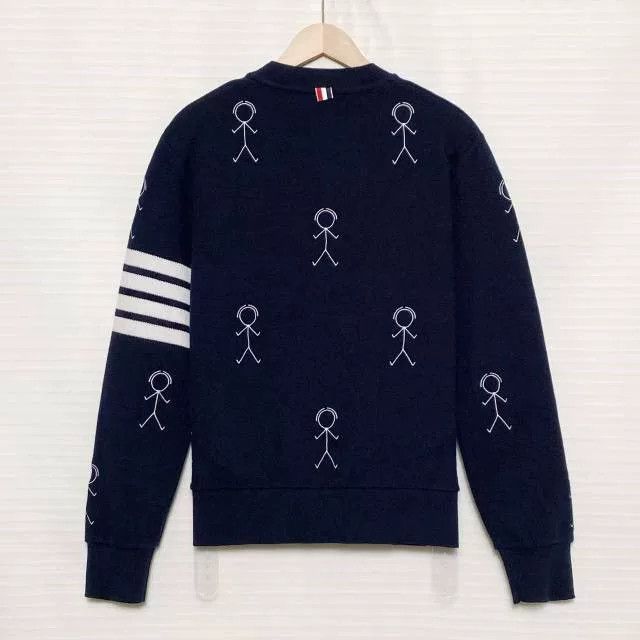 Thom Browne Thom Browne FW21 Graffiti Stripe Cashmere Sweater Size US L / EU 52-54 / 3 - 2 Thumbnail