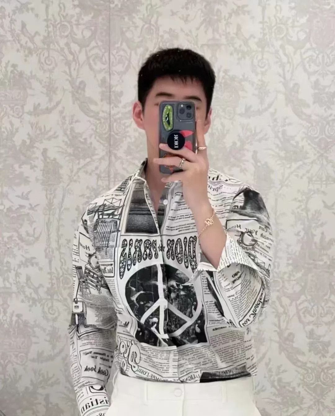Dior Dior Men's Newspaper Series Shirt Jacket Size US XXS / EU 40 - 6 Thumbnail
