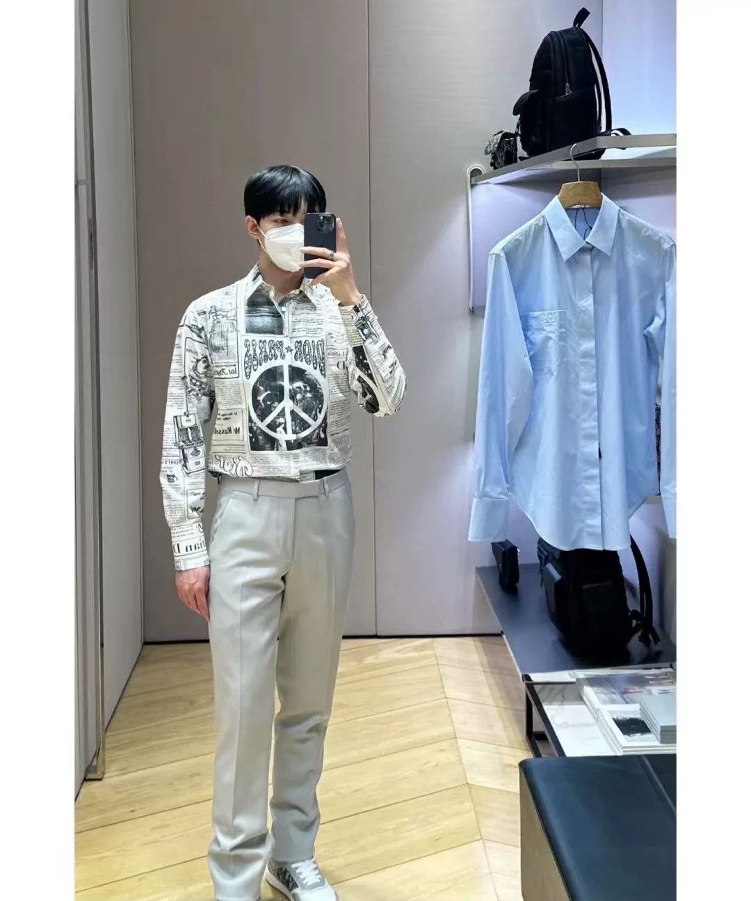 Dior Dior Men's Newspaper Series Shirt Jacket Size US XXS / EU 40 - 5 Thumbnail