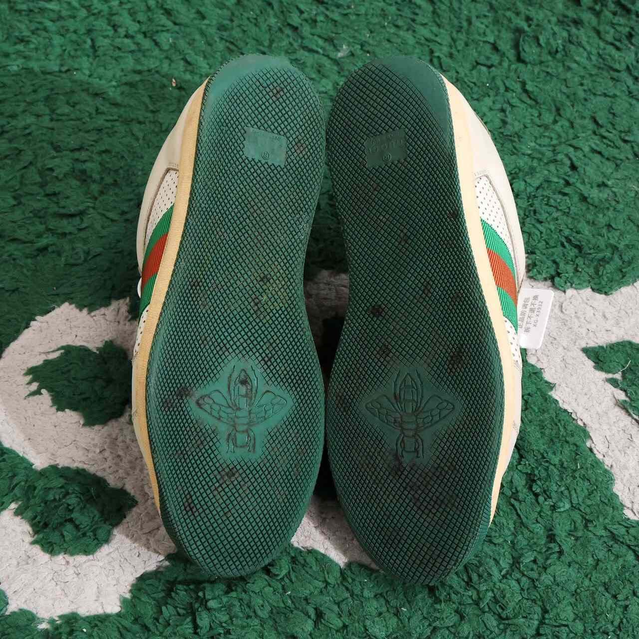 Gucci Gucci Screener Distressed Leather Men's Sneakers Size US 8.5 / EU 41-42 - 8 Thumbnail