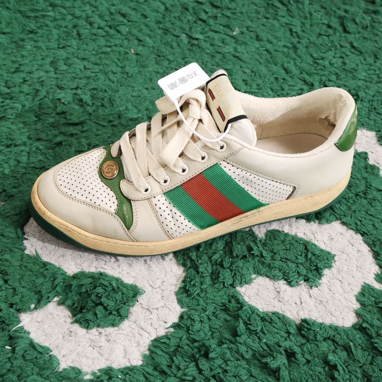 Gucci Gucci Screener Distressed Leather Men's Sneakers Size US 8.5 / EU 41-42 - 6 Thumbnail