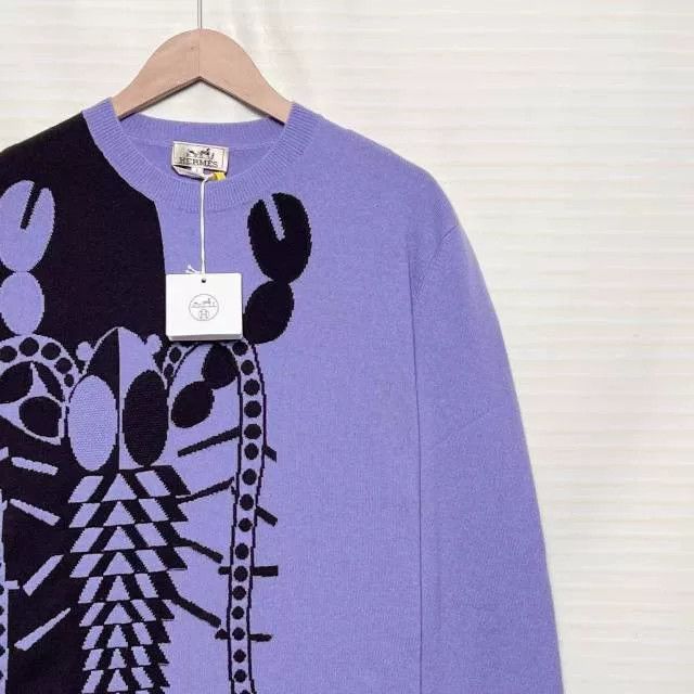 Hermes Hermès Lobster Print Wool Sweater Size S / US 4 / IT 40 - 3 Thumbnail