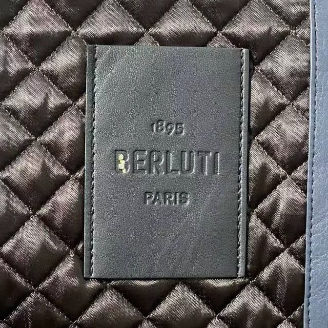 Berluti Berluti Men's Blue Pilot Leather Jacket Size US M / EU 48-50 / 2 - 4 Thumbnail