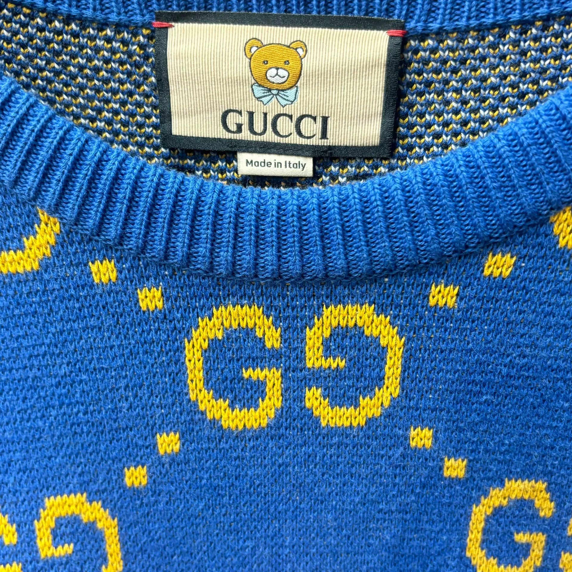 Gucci Gucci Collaborative Bear Logo Wool Sweater Size US XXL / EU 58 / 5 - 2 Thumbnail
