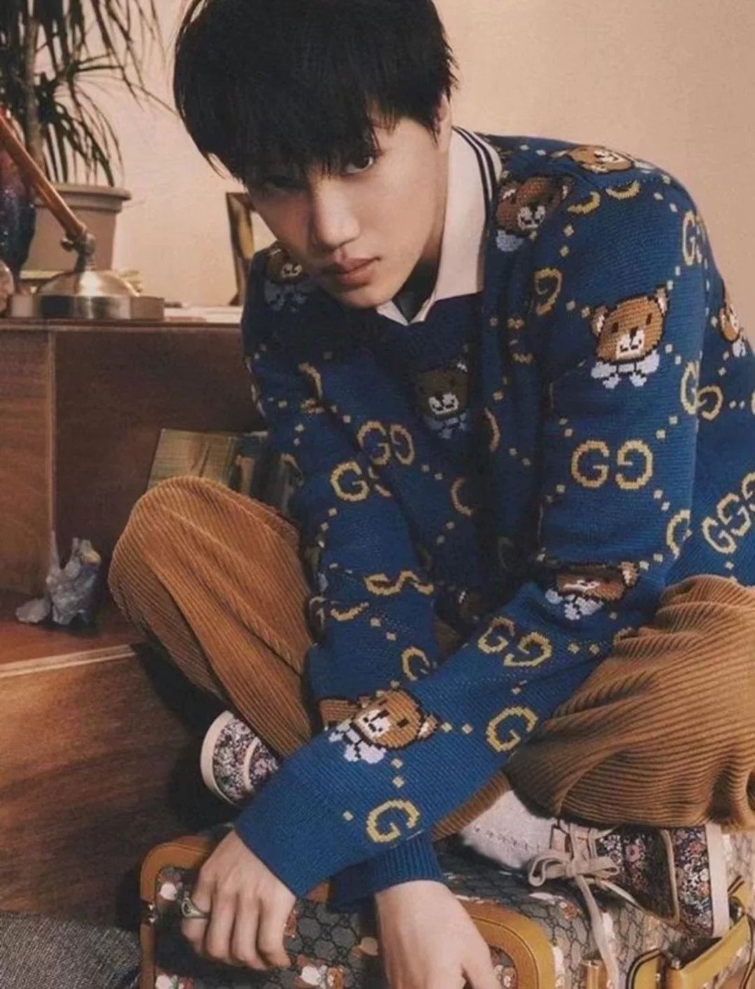 Gucci Gucci Collaborative Bear Logo Wool Sweater Size US XXL / EU 58 / 5 - 5 Thumbnail