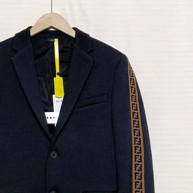 Fendi Fendi Black Side Logo Print Blazer Size US M / EU 48-50 / 2 - 3 Thumbnail