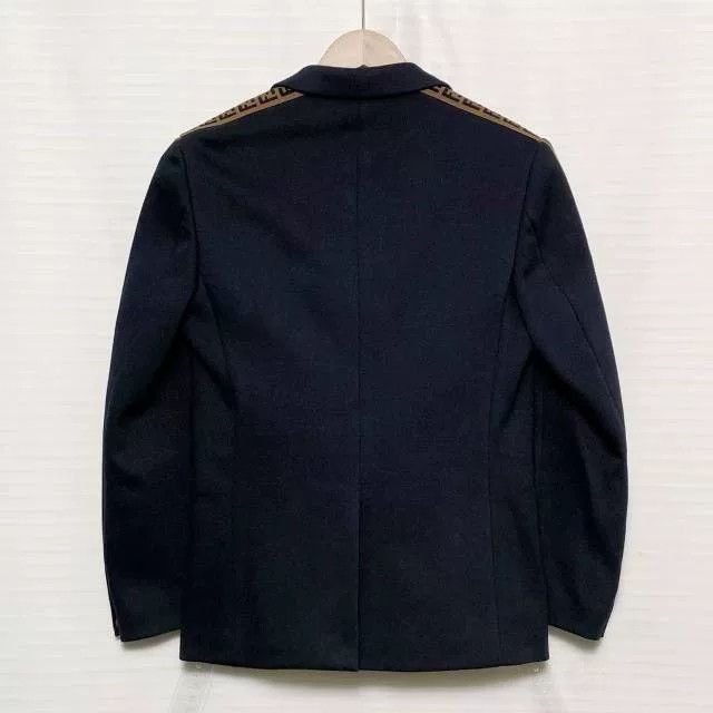 Fendi Fendi Black Side Logo Print Blazer Size US M / EU 48-50 / 2 - 2 Thumbnail