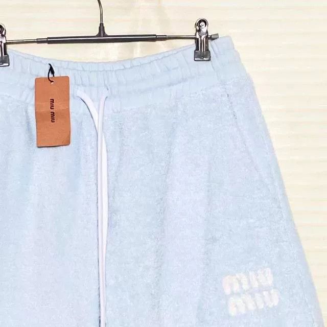 Miu Miu MIU MIU Logo Embroidered Elastic Waist Shorts Size 40" / US 18 - 4 Thumbnail