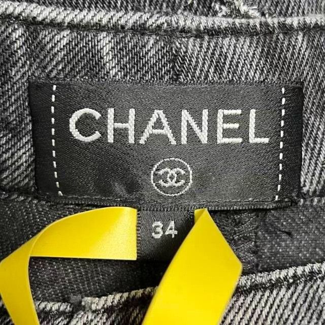 Chanel Chanel 21K Show Gray Silver CC Logo Jeans Size 34" / US 12 / IT 48 - 4 Thumbnail