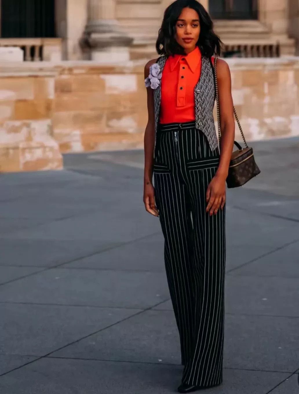 Louis Vuitton Louis Vuitton Runway Striped Wide-Leg Pants Size 34" / US 12 / IT 48 - 4 Thumbnail