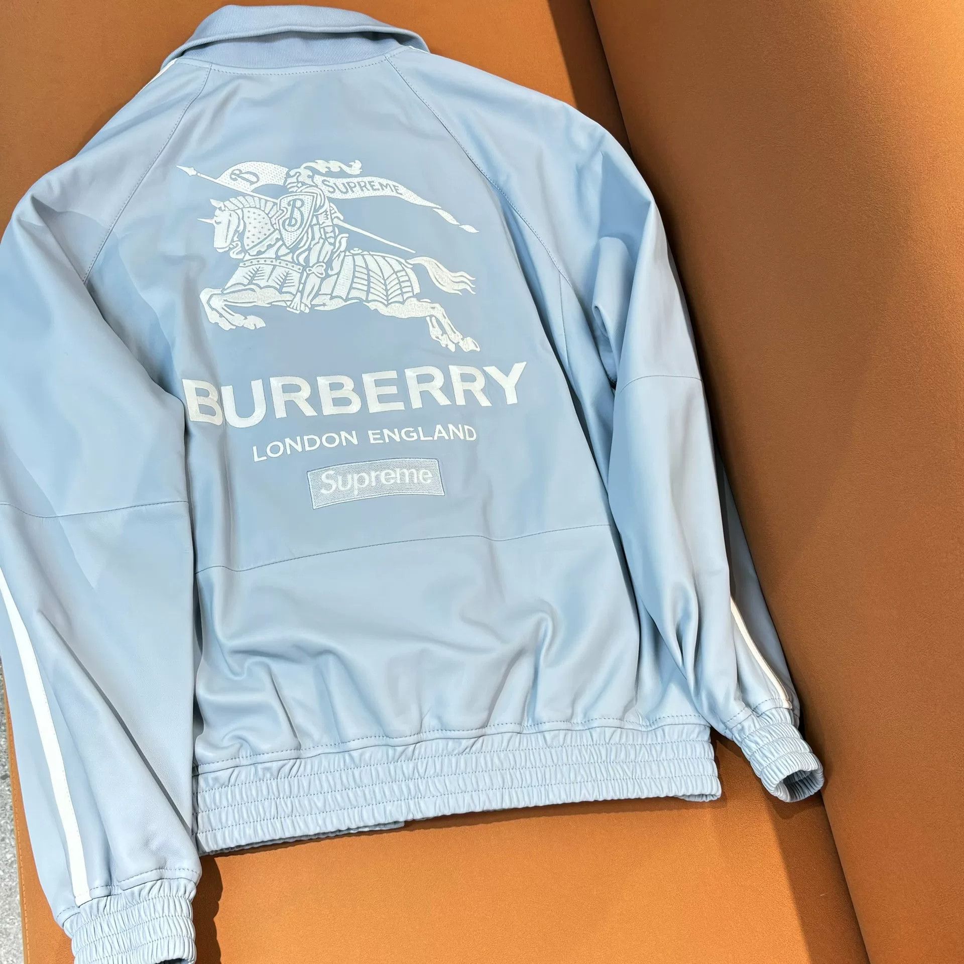 Burberry Burberry x Supreme Logo Leather Jacket Size US M / EU 48-50 / 2 - 2 Thumbnail