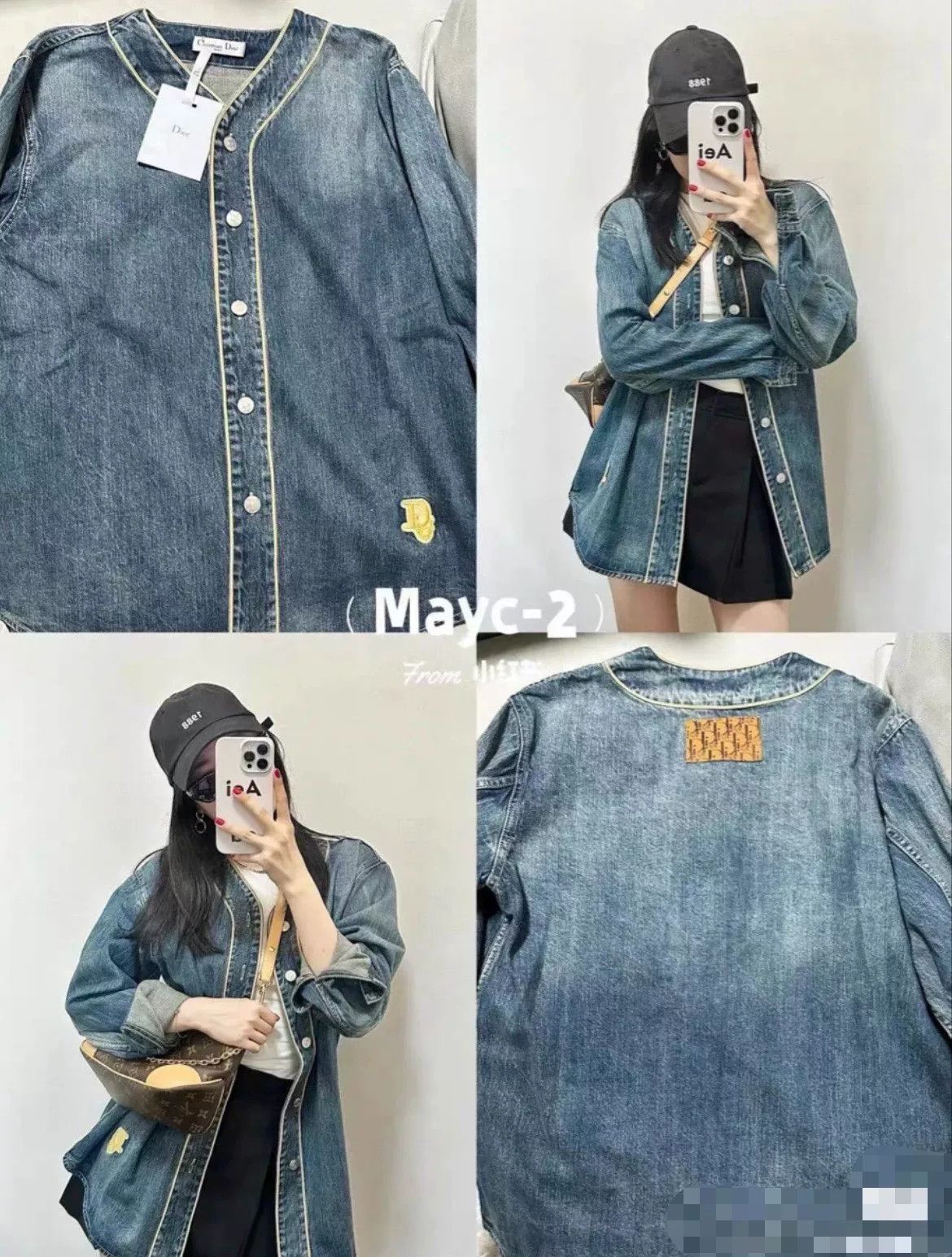 Dior Dior x Denim Tears Baseball Denim Jacket Size US L / EU 52-54 / 3 - 8 Thumbnail