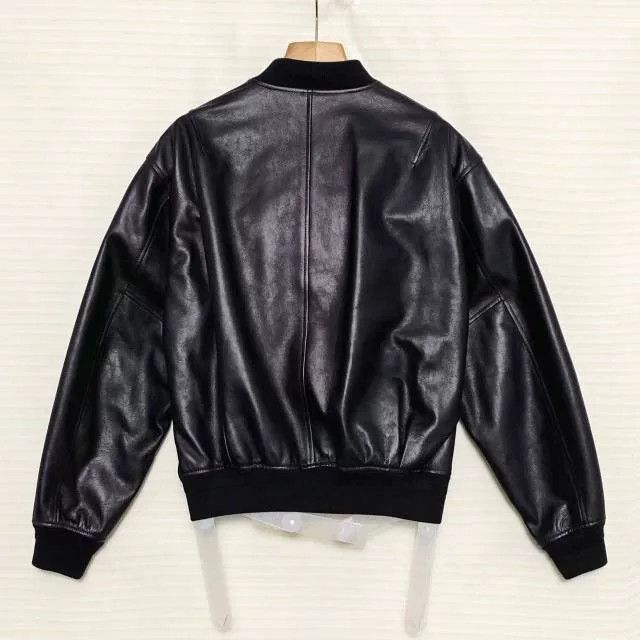 Dior DIOR SS25 Men's Solid Ribbed Leather Jacket Size US M / EU 48-50 / 2 - 2 Thumbnail