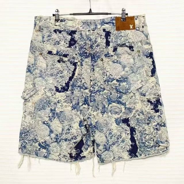 Louis Vuitton Louis Vuitton FW22 Floral Distressed Denim Shorts Size US 32 / EU 48 - 2 Thumbnail