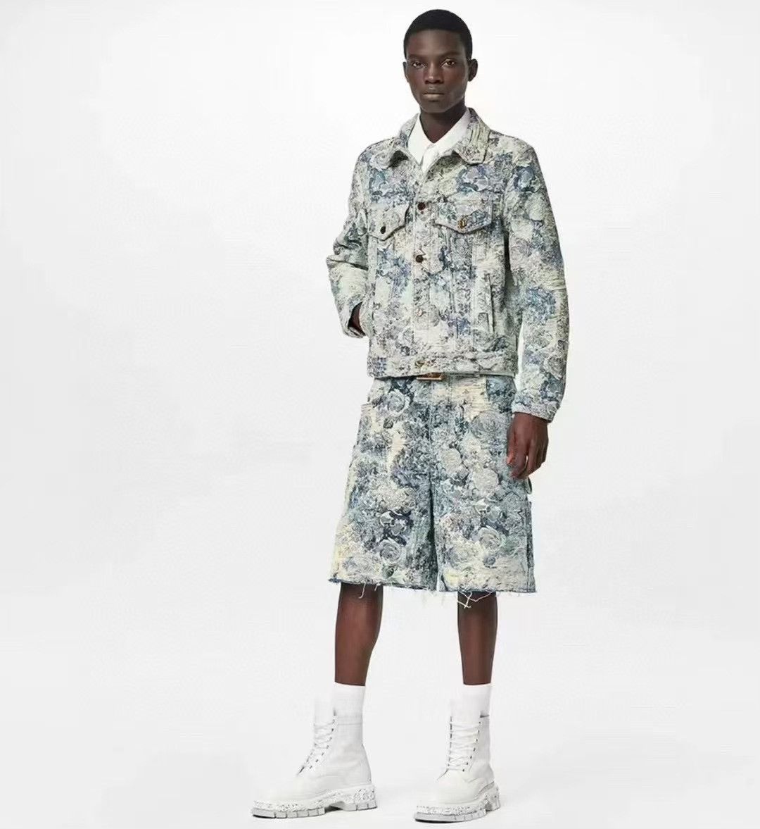 Louis Vuitton Louis Vuitton FW22 Floral Distressed Denim Shorts Size US 32 / EU 48 - 8 Thumbnail