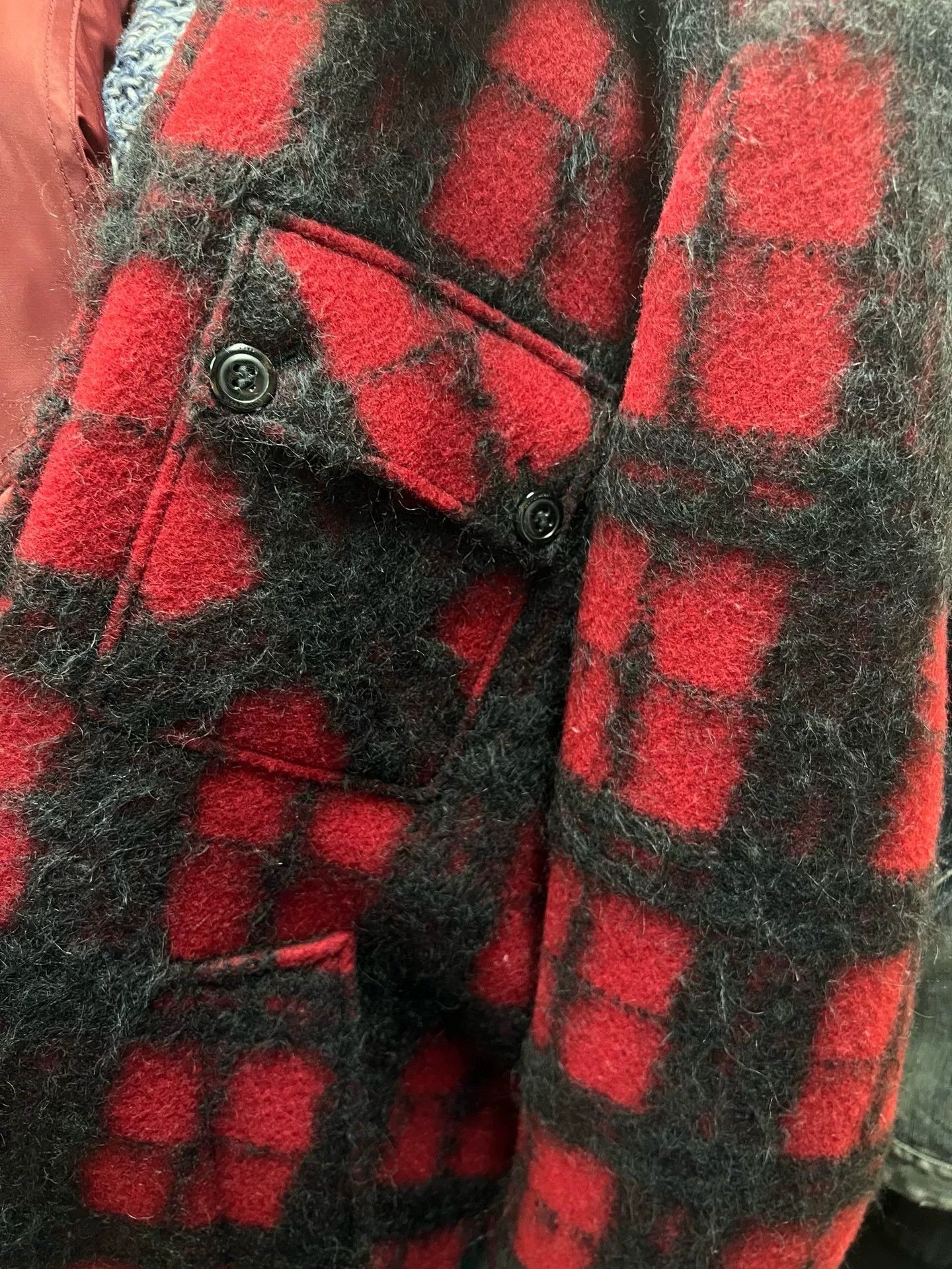 Saint Laurent Paris Saint Laurent FW22 Red Black Check Jacket Size US M / EU 48-50 / 2 - 3 Thumbnail