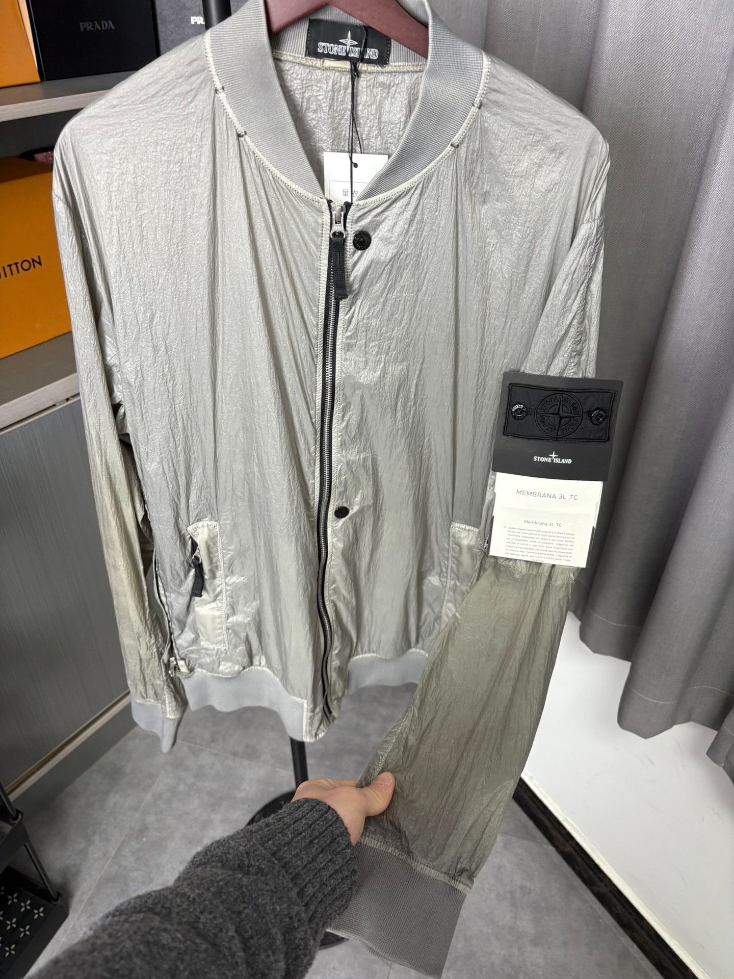 Stone Island Stone Island Silver Light Jacket XL Men Size US XL / EU 56 / 4 - 7 Thumbnail