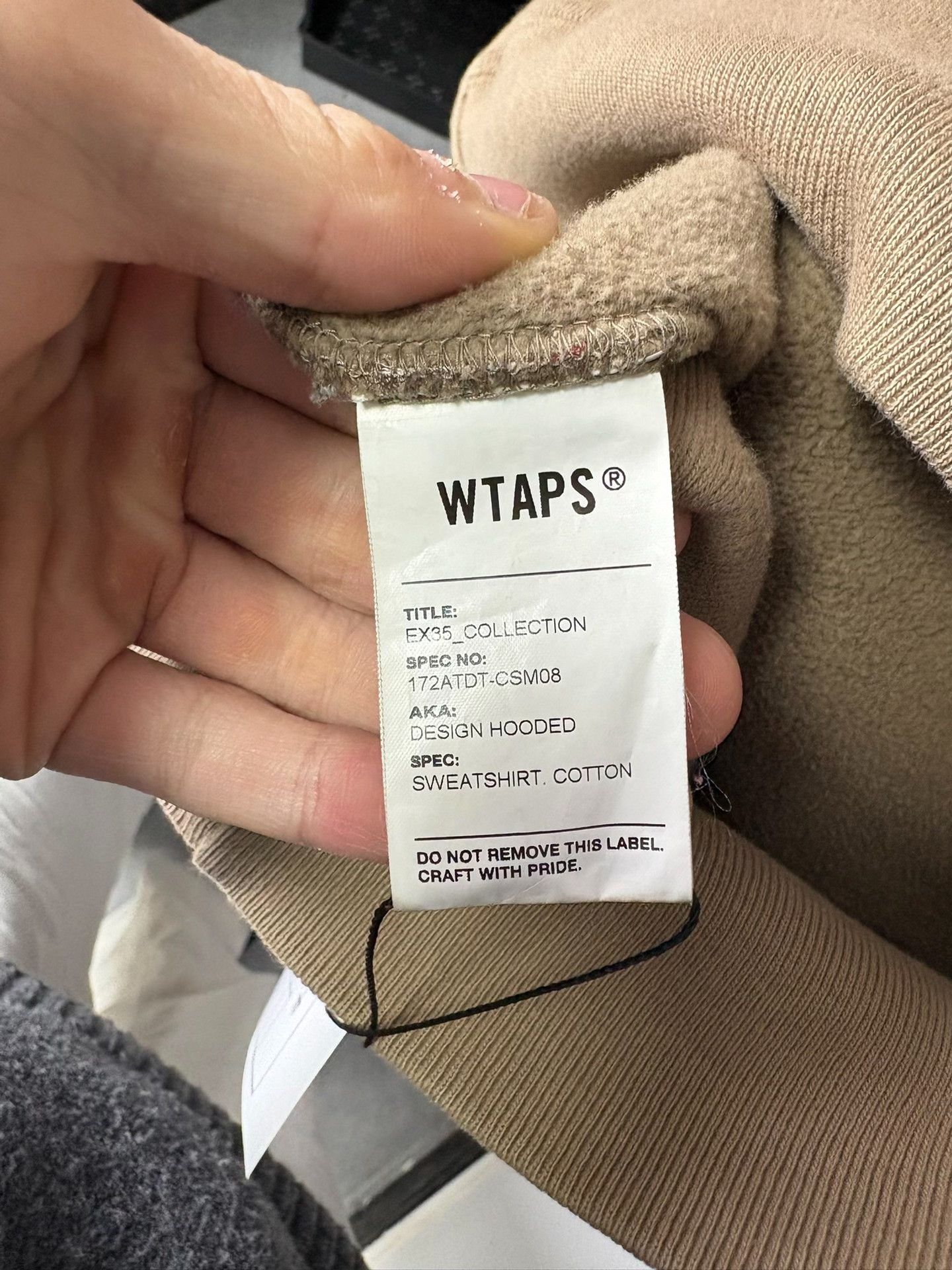 Other Beige Hoodie M Men Size US M / EU 48-50 / 2 - 6 Thumbnail