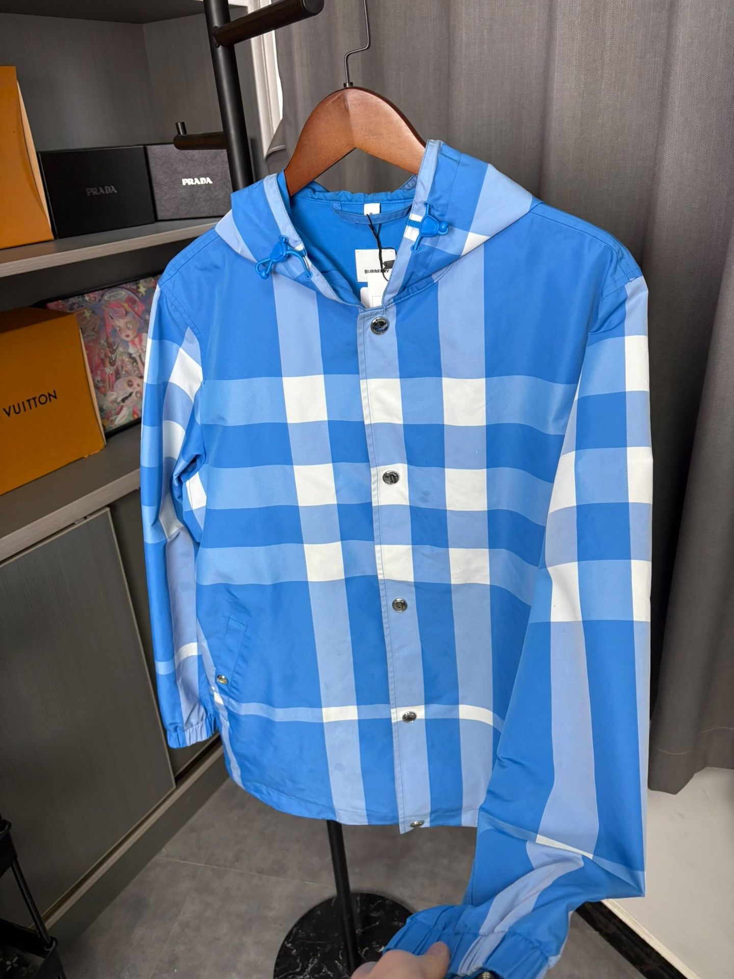 Burberry Burberry Plaid Blue Heavy Coat M Men Size US M / EU 48-50 / 2 - 7 Thumbnail