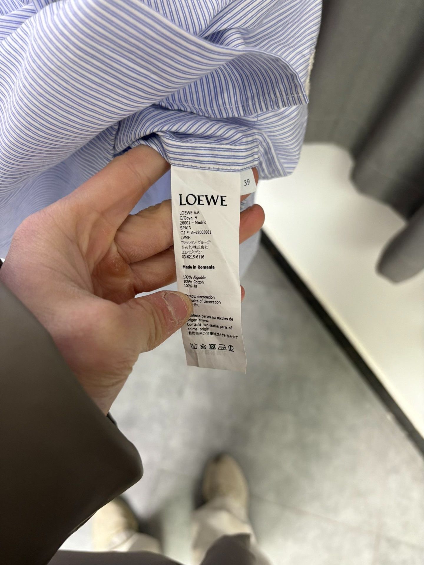 Loewe Loewe Blue Shirt 39 Men Size US M / EU 48-50 / 2 - 5 Thumbnail
