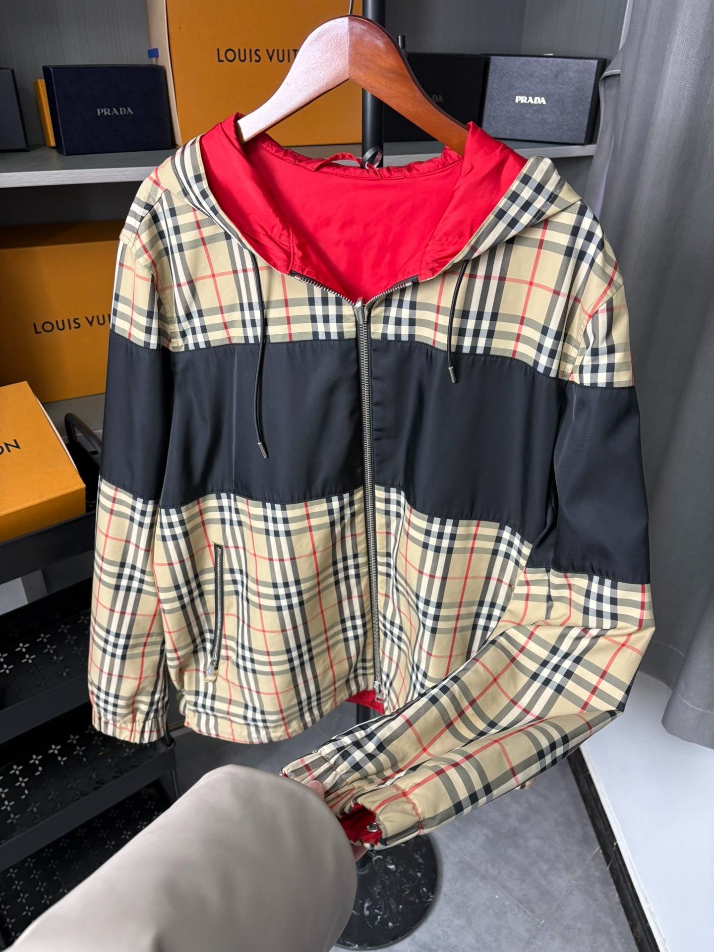 Burberry Burberry Patchwork Plaid Red Light Jacket XL Men Size US XL / EU 56 / 4 - 8 Thumbnail