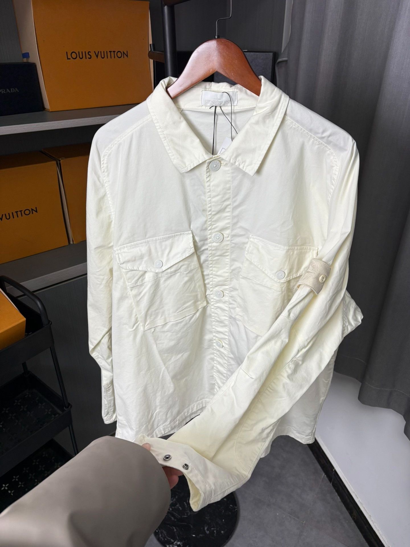 Stone Island Stone Island White Shirt L Men Size US L / EU 52-54 / 3 - 6 Thumbnail