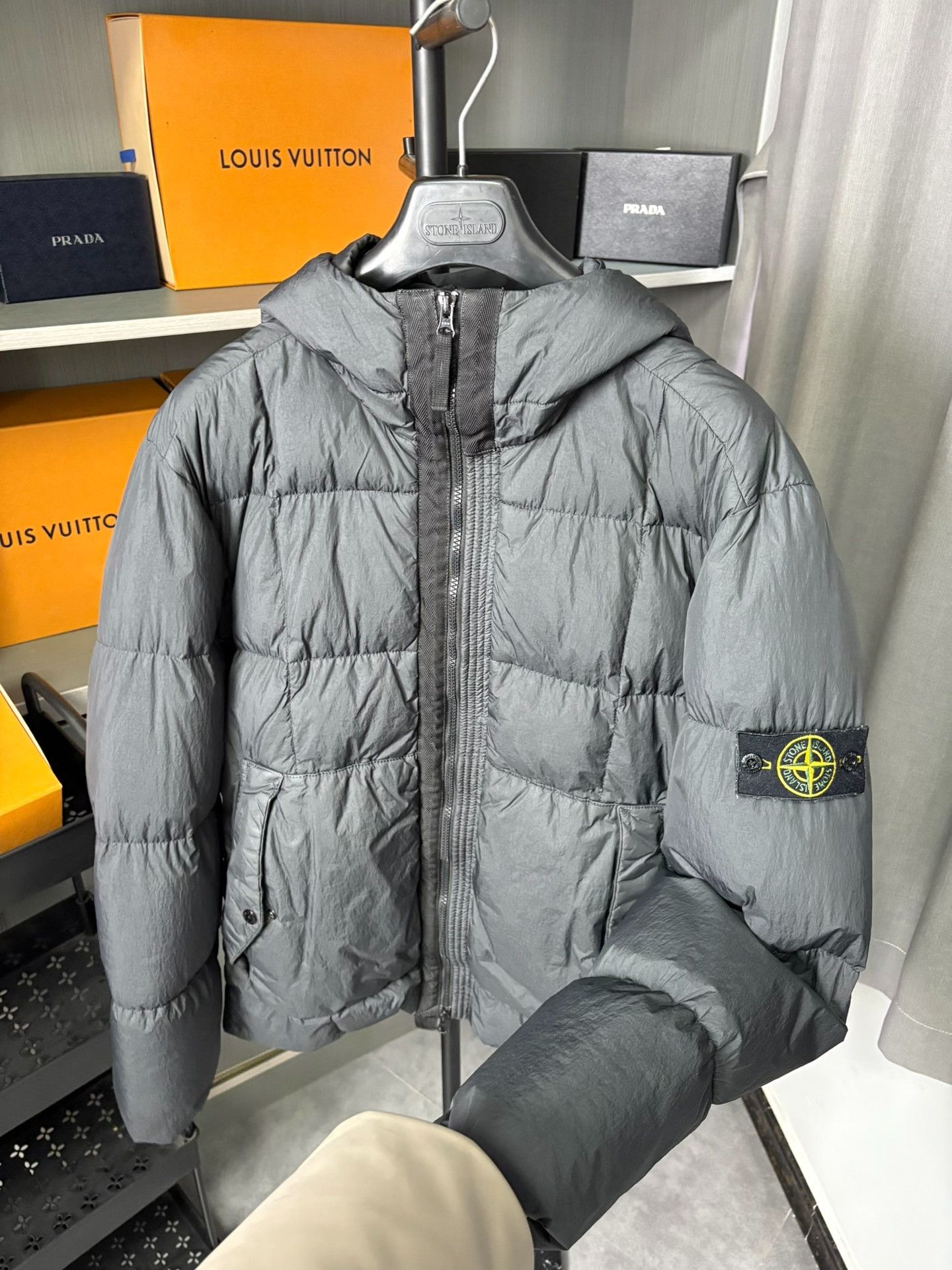 Stone Island Stone Island Down Black Heavy Coat XL Men Size US XL / EU 56 / 4 - 6 Thumbnail