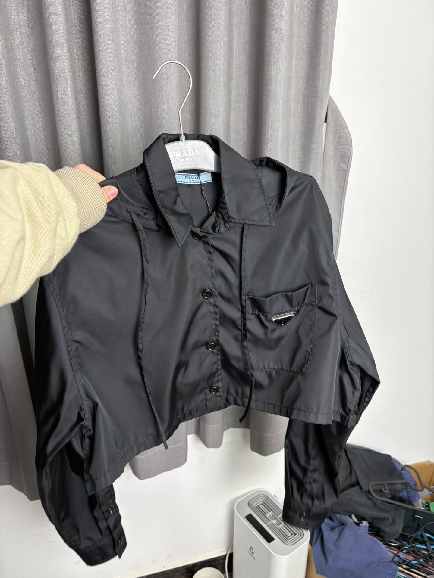 Prada Prada Cropped Black Jacket 36 Women Size S / US 4 / IT 40 - 8 Thumbnail