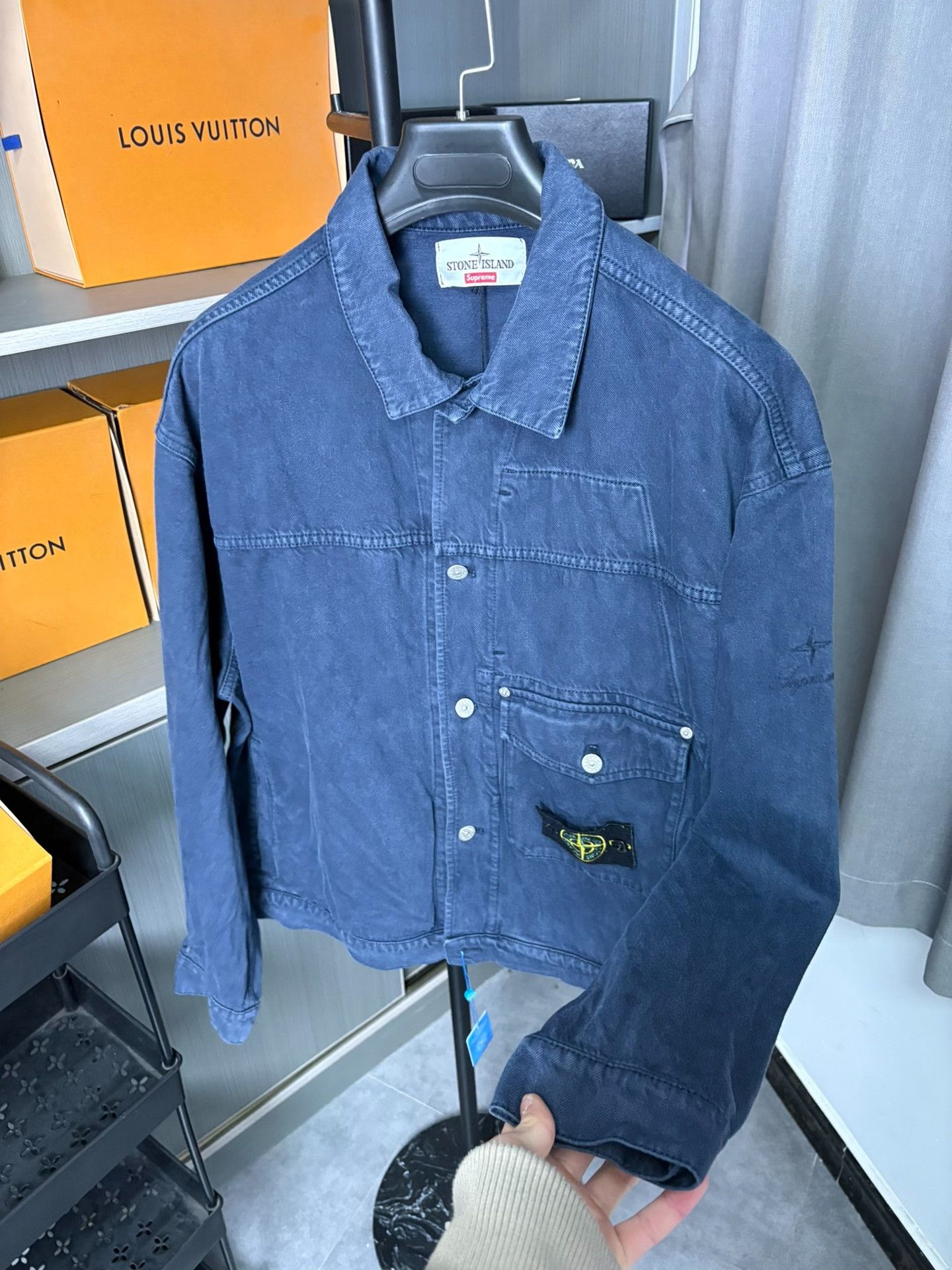 Stone Island Stone Island Collab Denim Blue Light Jacket L Men Size US L / EU 52-54 / 3 - 5 Thumbnail