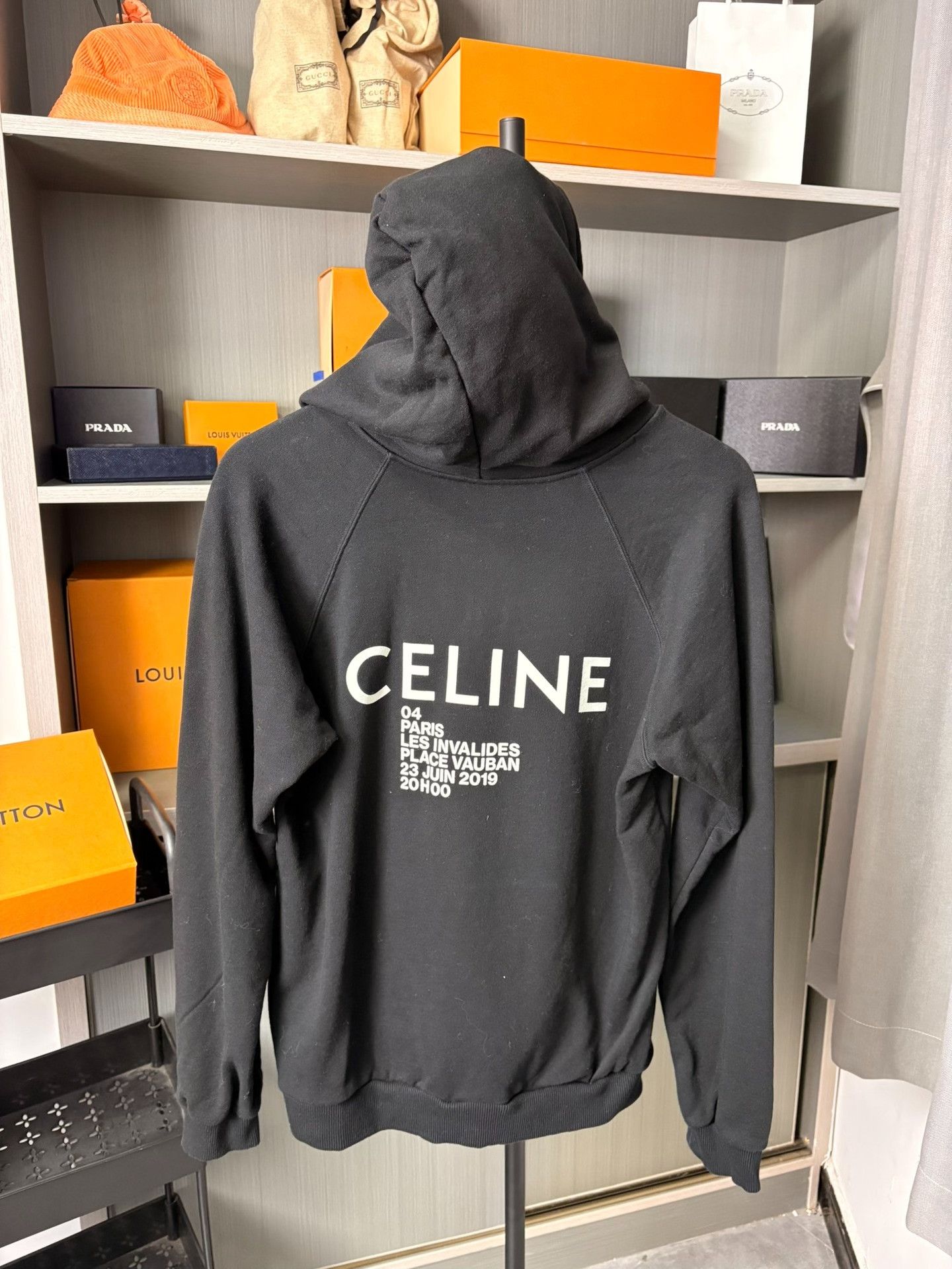 Celine Celine Black Hoodie M Women Size M / US 6-8 / IT 42-44 - 2 Thumbnail